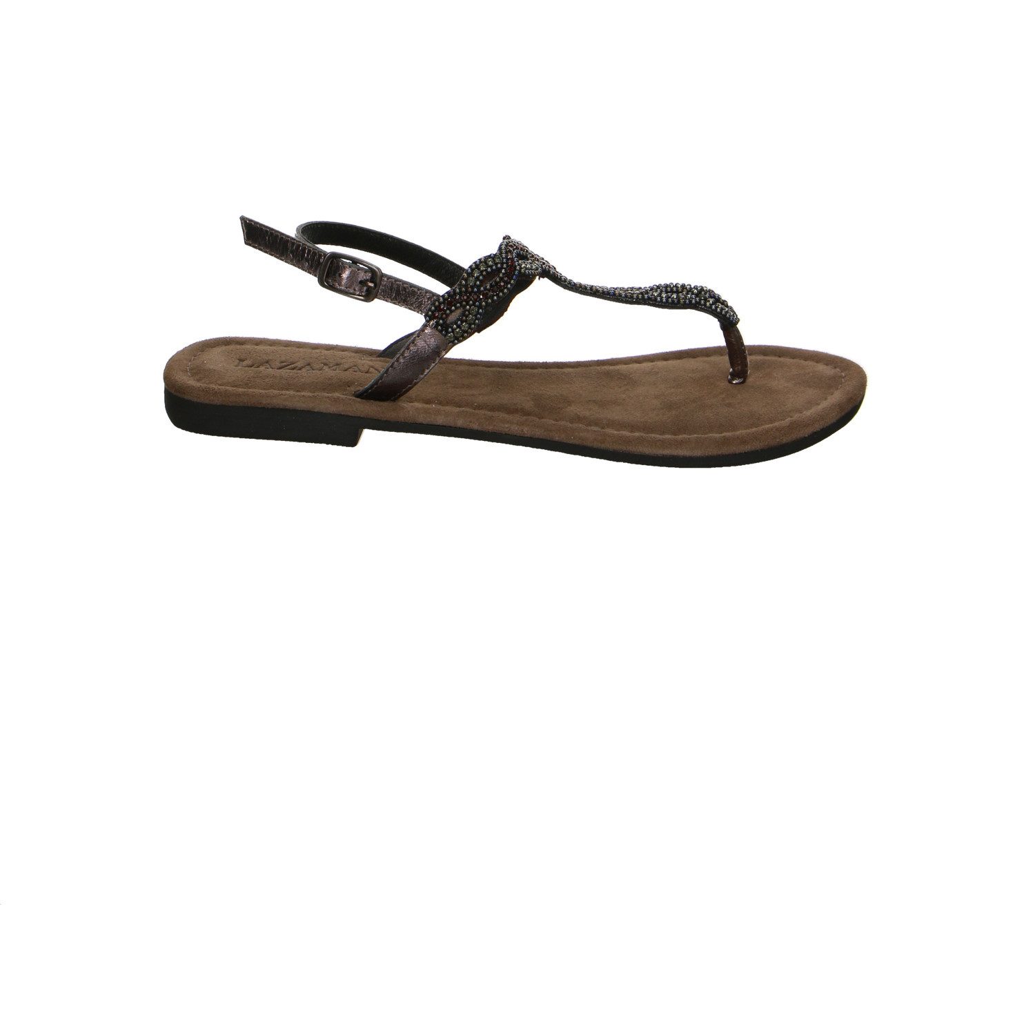 Lazamani Lazamani Leder Sandale schwarz Sandale