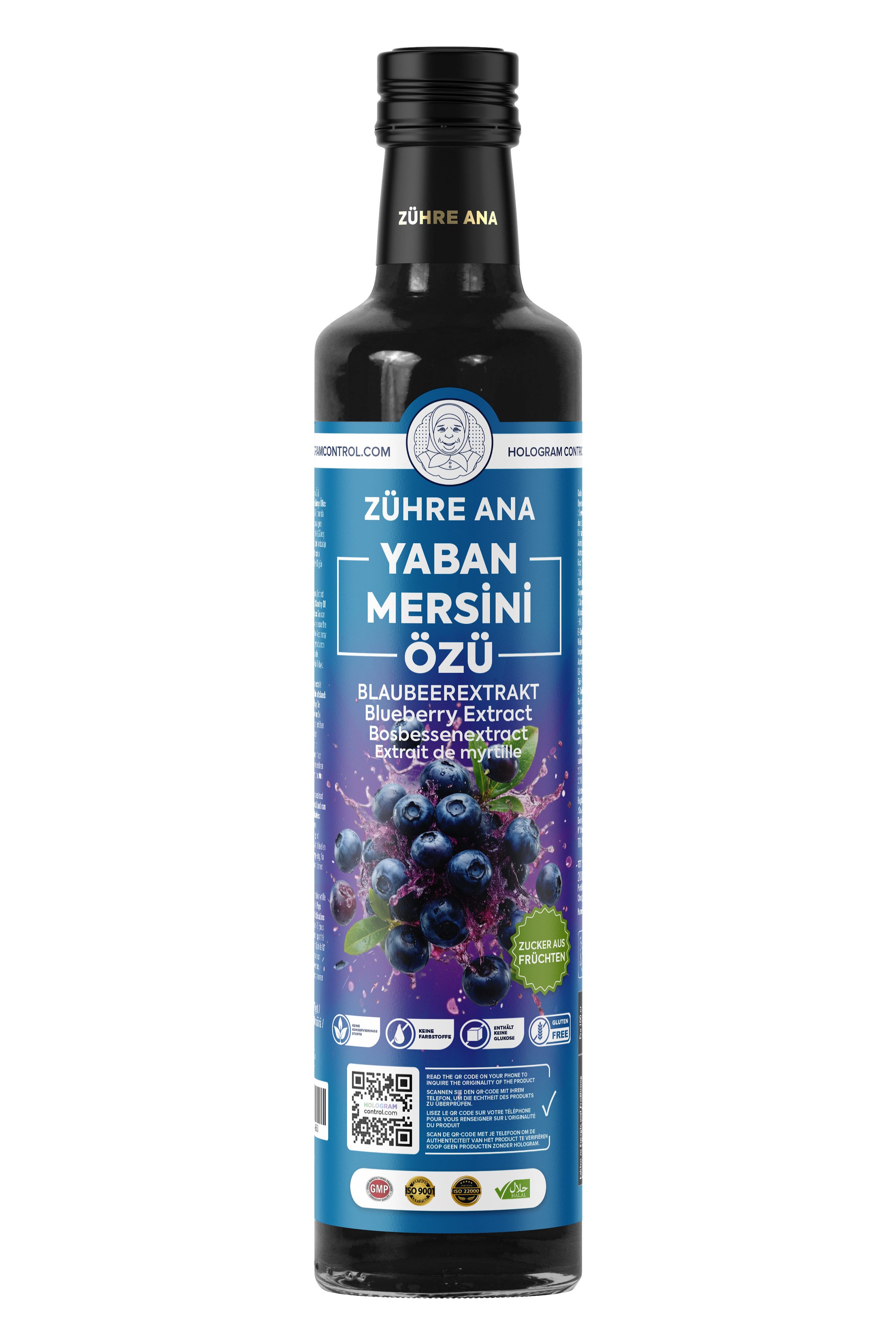 Zühre Ana® Sirup Heidelbeer,Kirsch, Pfirsicharoma Sirup -Set, Natürlicher Geschmack, Natürlicher Vitamin Mix, Mischverhältnis: 1+5 – Bild 2 von 5