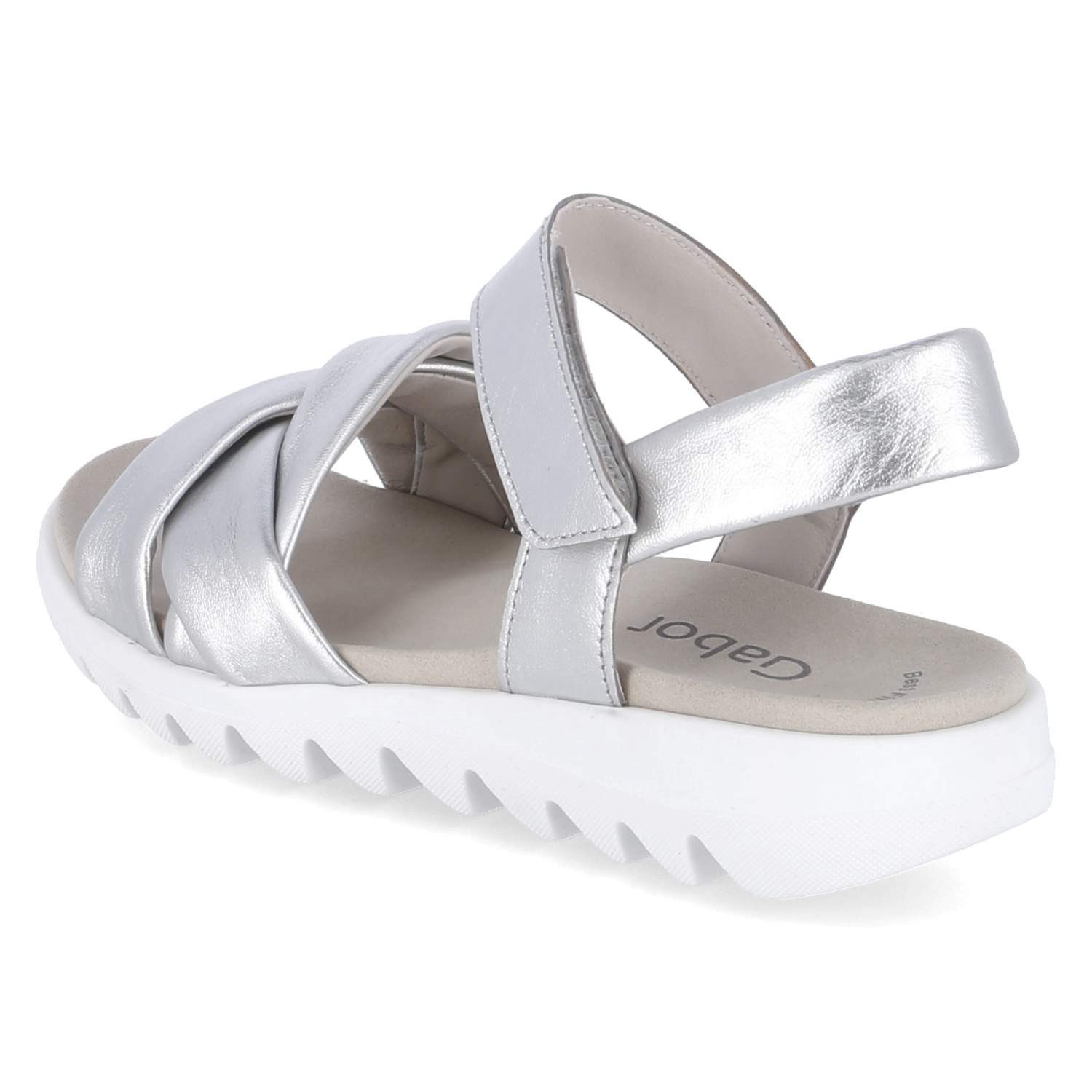 Gabor Gabor 64.812.61 Damen Glattleder silver Sandalette