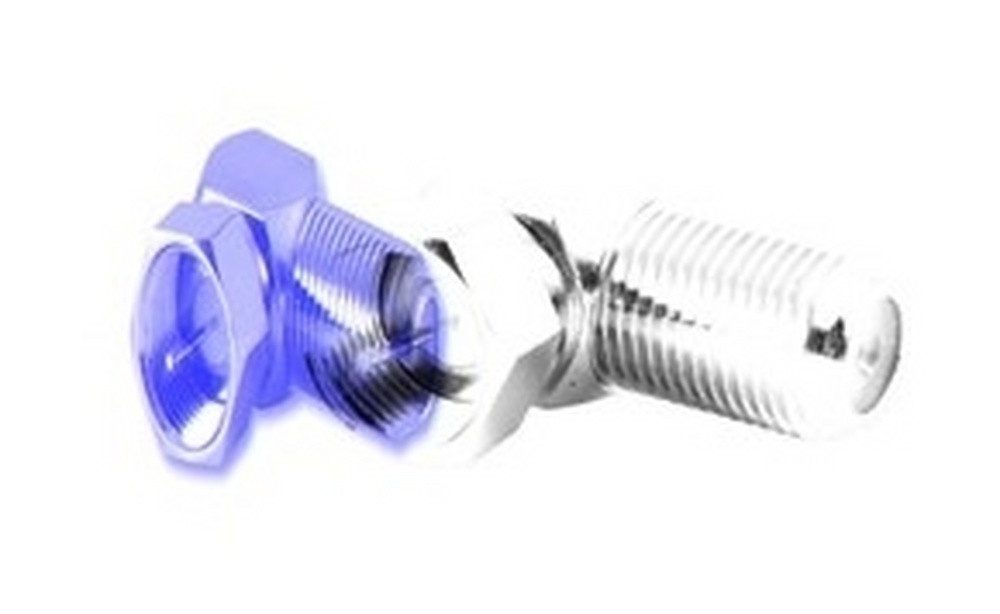 Kathrein Koax-Kabelverbinder, Kupplung F Stecker/Buchse 75 Ohm abgewinkelt Einbau