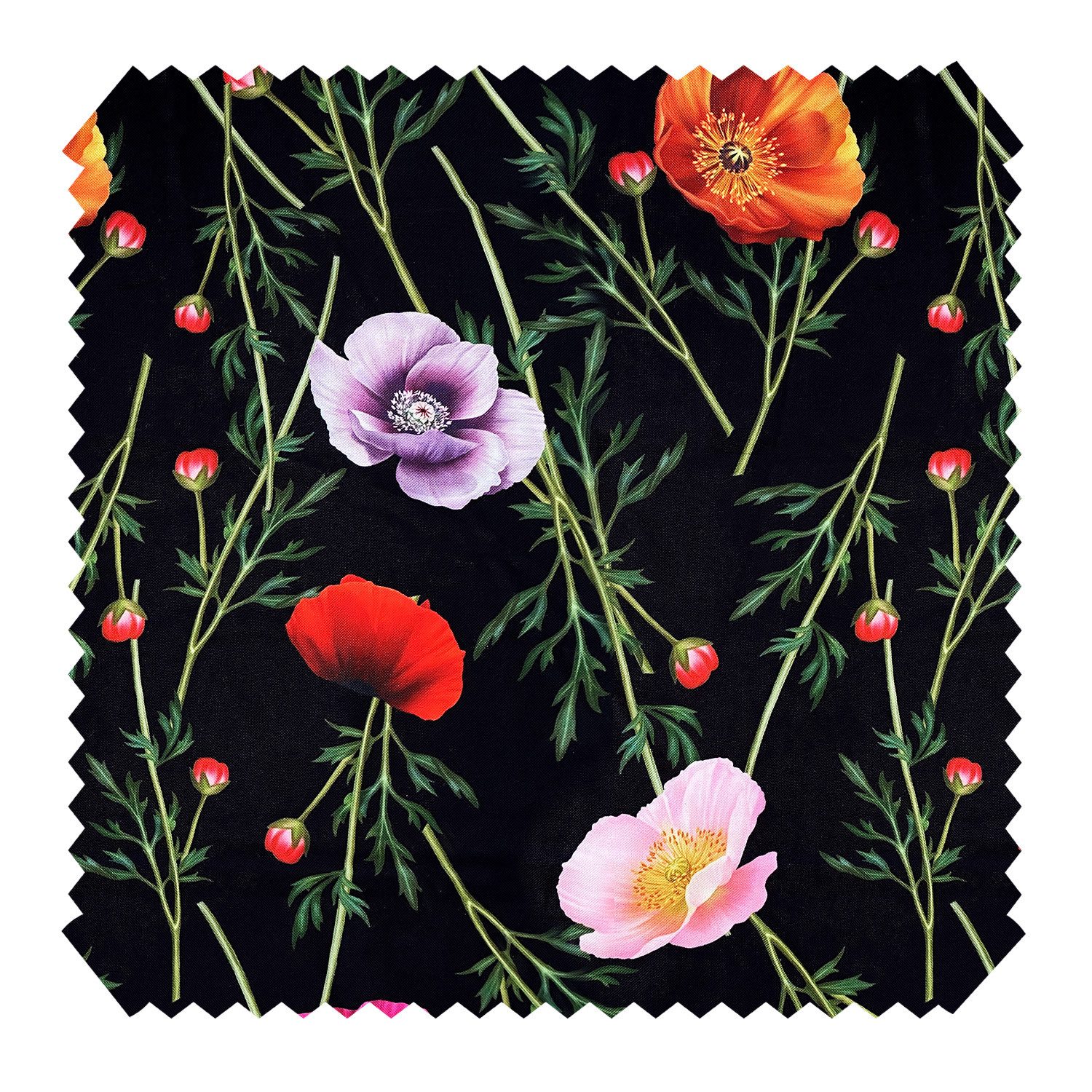 novely® Stoff OXFORD 210D D217 Night Flowers Printstoff Outdoor, Wasserabweisend, Outdoor, Meterware, 1lfm