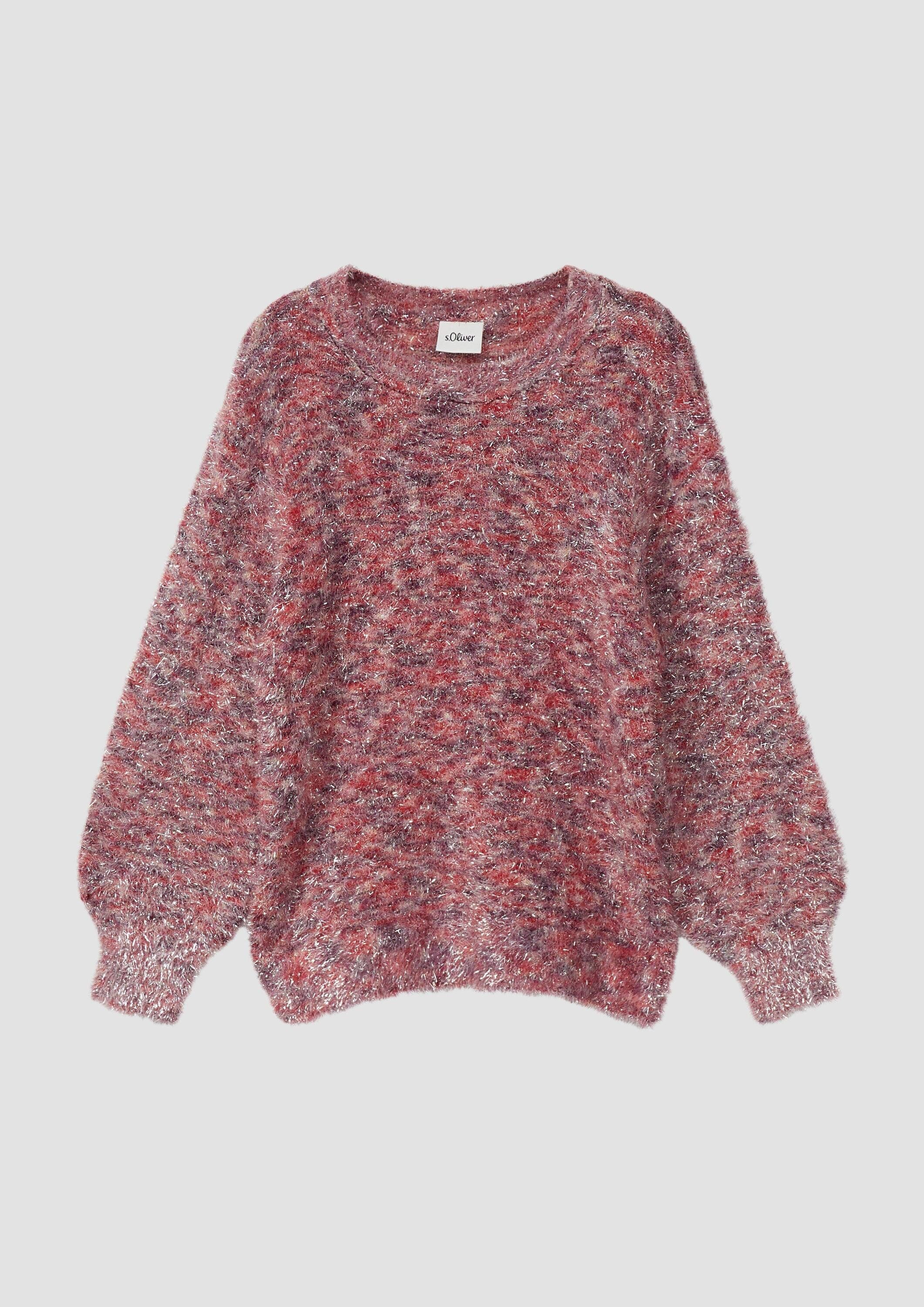 s.Oliver Longpullover Strickpullover Strickpullover mit Farbverlauf und Glitzergarn