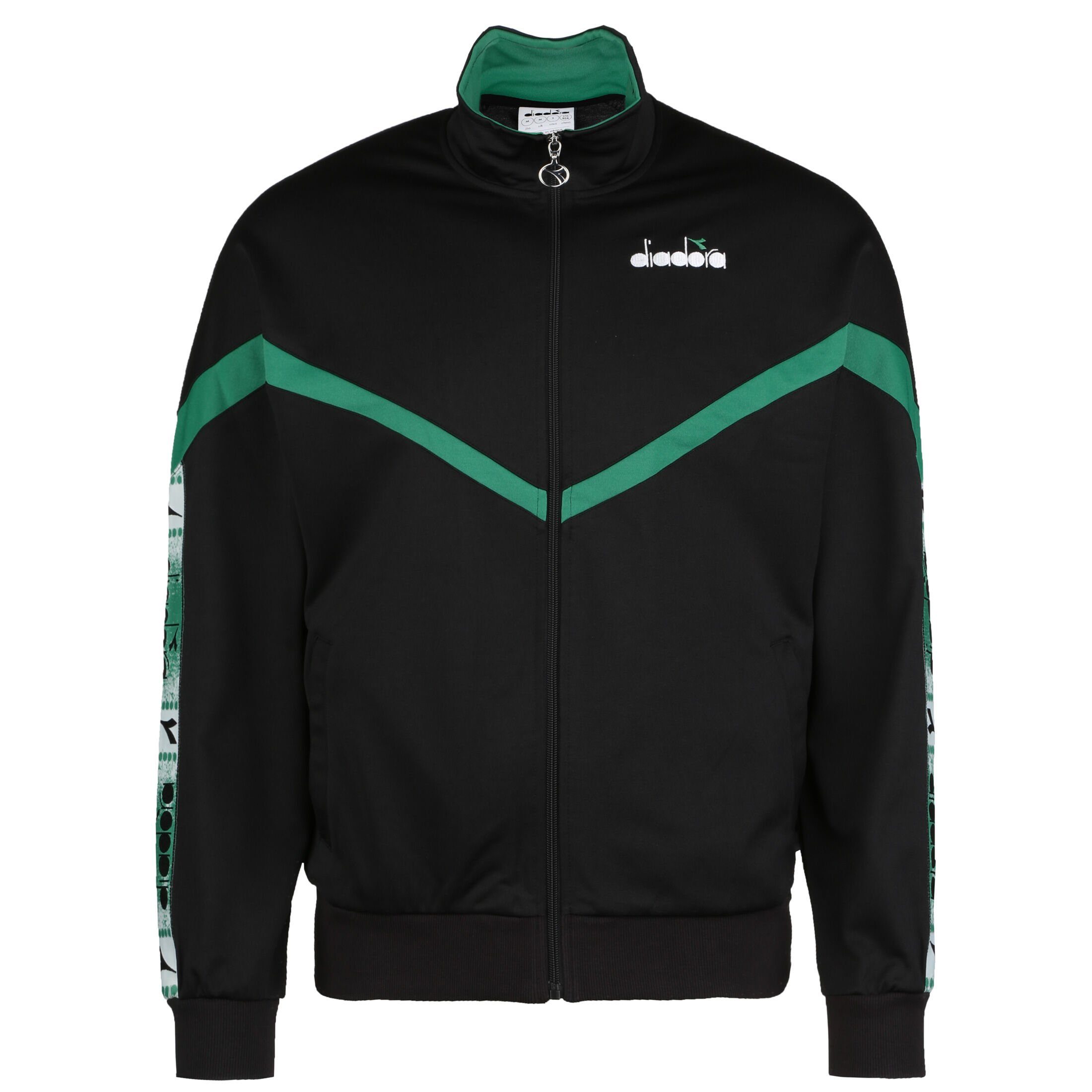 Diadora Sweatjacke Track Jacket Offside Jacke Herren schwarz / grün | Jacken
