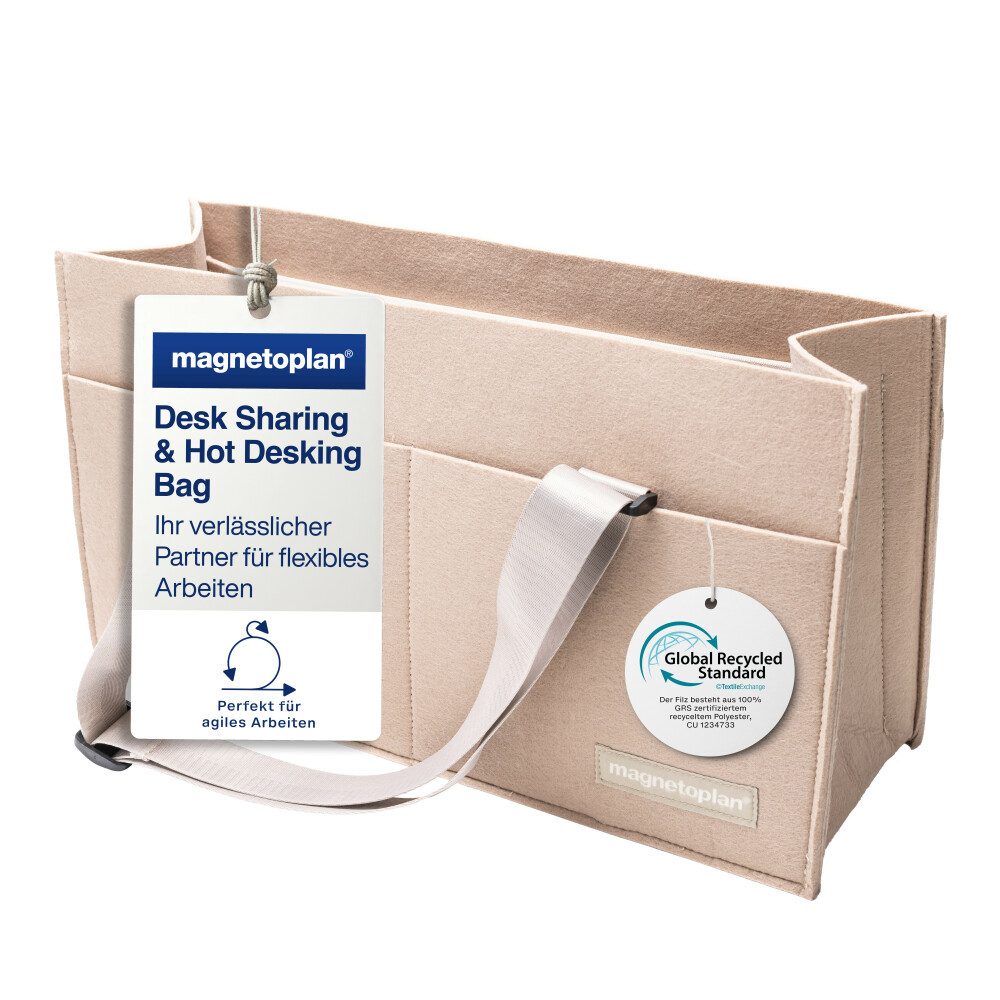 magnetoplan® Anzeigetafel Magnetoplan Desk Sharing & Hot Desking Bag ecoAware, 450 x 250 x 150 m (1-St)