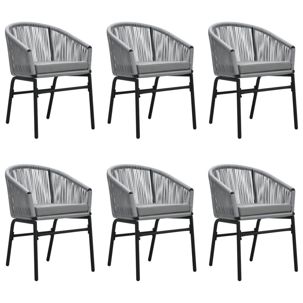 vidaXL Garten-Essgruppe 7-tlg. Garten-Essgruppe Grau, (6-tlg) günstig online kaufen