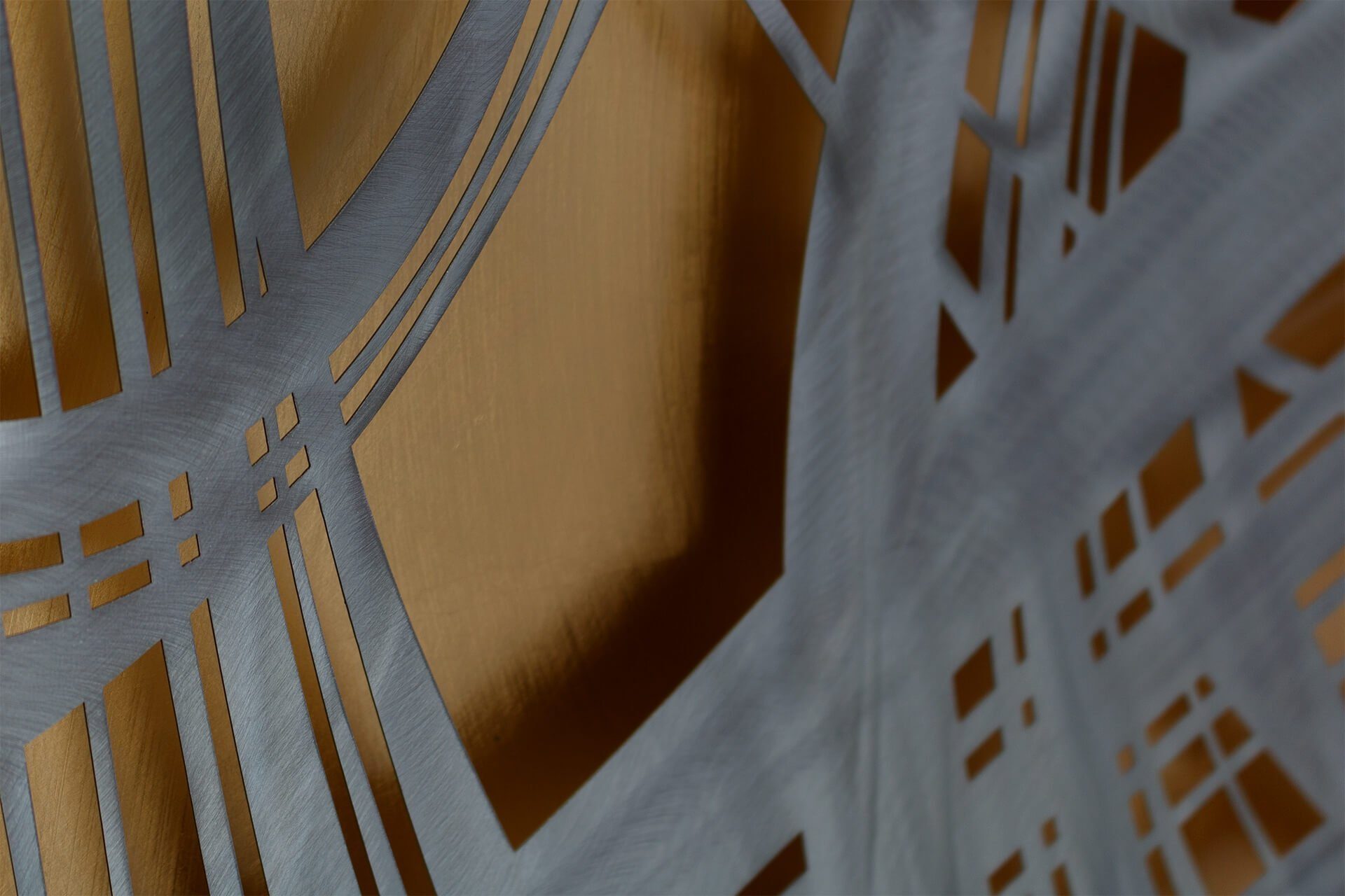 KUNSTLOFT Metallbild Wandrelief cm, 3D handgefertiges Windes Das 80x80 Silber des