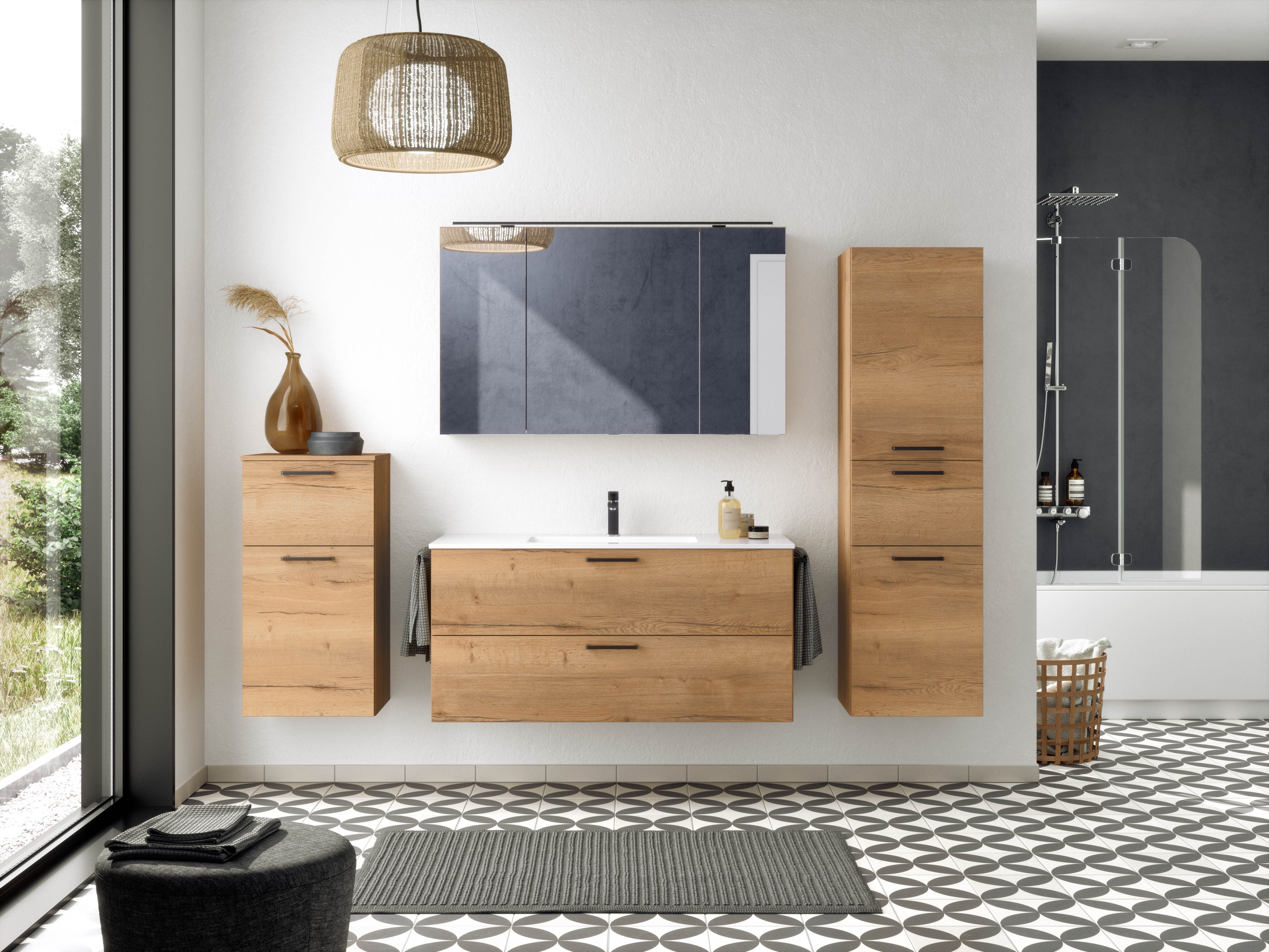 nobilia® Badmöbel-Set Tolvina, (4-St., vormontiert, mit günstig online kaufen