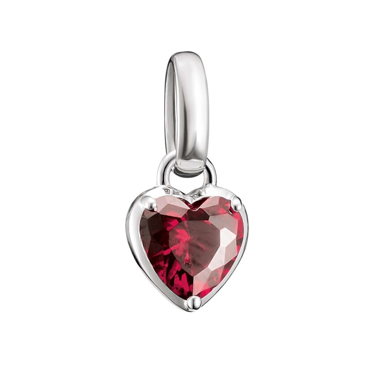 THOMAS SABO Charm Herz CC1335-051-10, Anhänger Rot Connect Silber