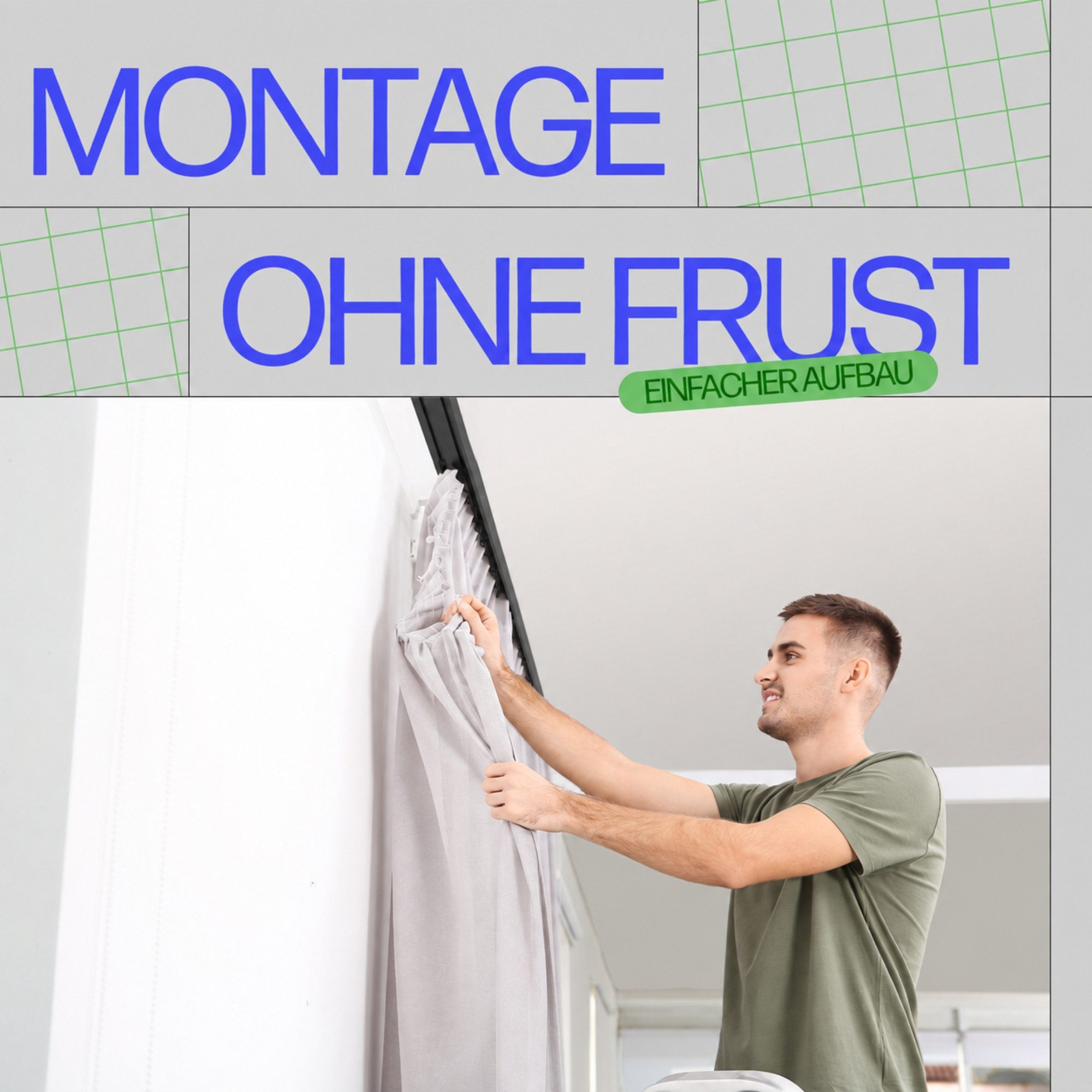 Bestlivings Gardinenschiene Innenlauf, 2-läufig, Bohren, verschraubt, Kunststoff, robust, langlebig, modular erweiterbar, ruhiger Innenlauf, Made in EU – Bild 4 von 5