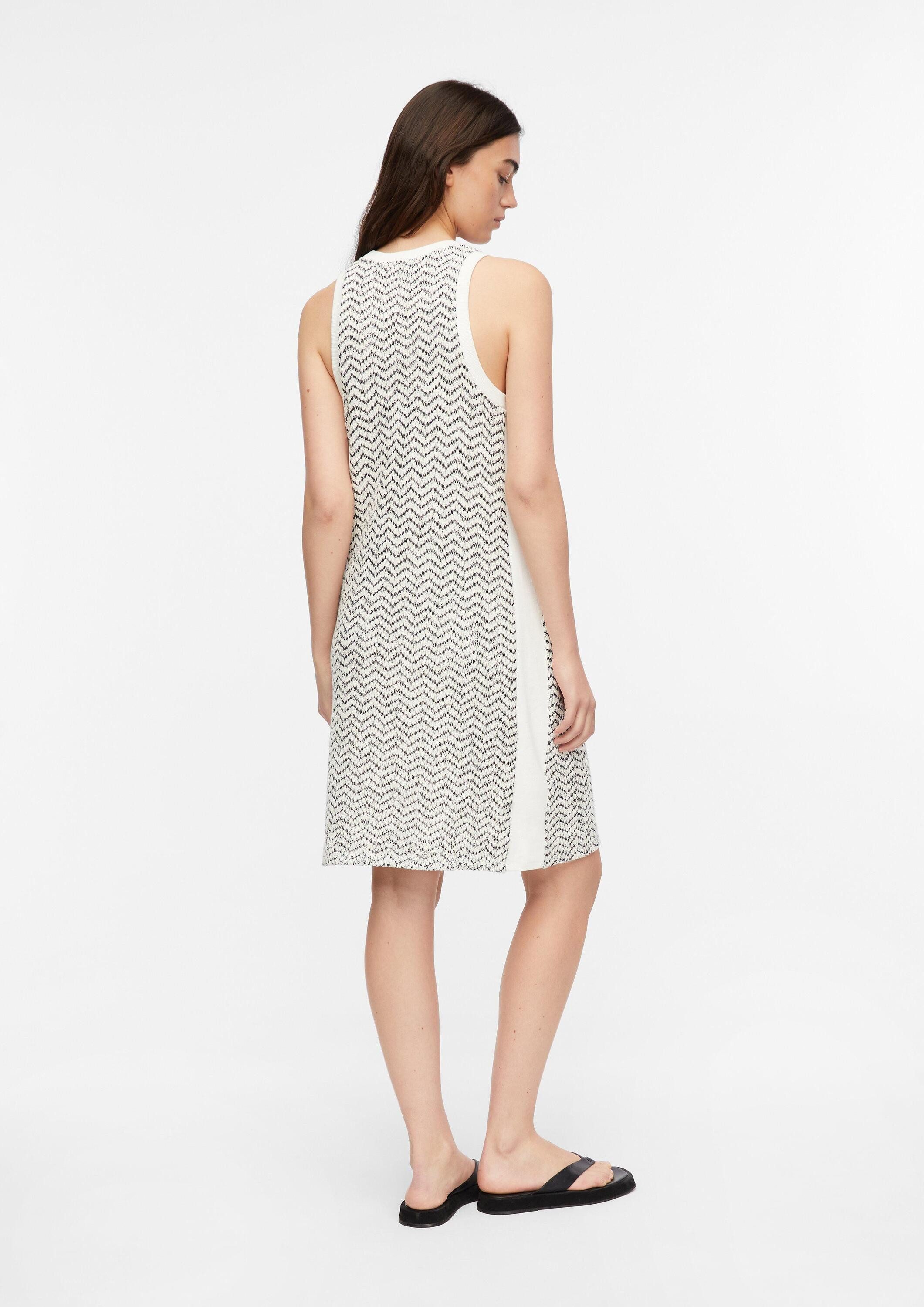 comma Minikleid Kleid Kleid aus Strukturjersey mit Kontraststreifen
