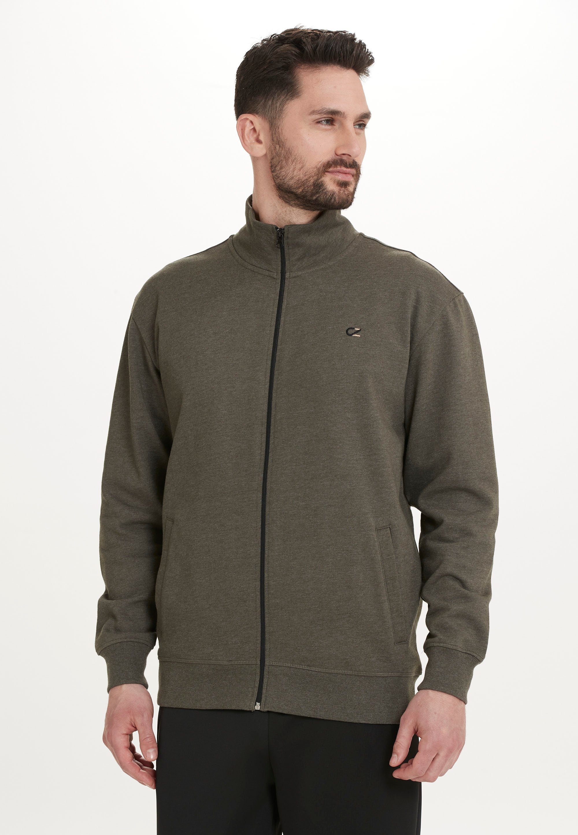 Pitt praktischen Sweatshirt CRUZ Seitentaschen mit dunkelgrün