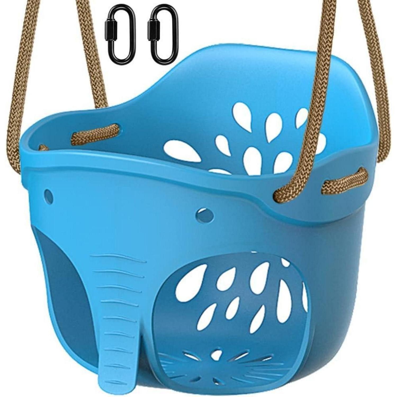 LuxusKollektion Einzelschaukel Schaukel Babyschaukel Eimersitz Seil130200cm Blau Elefant 1 Pack Blau