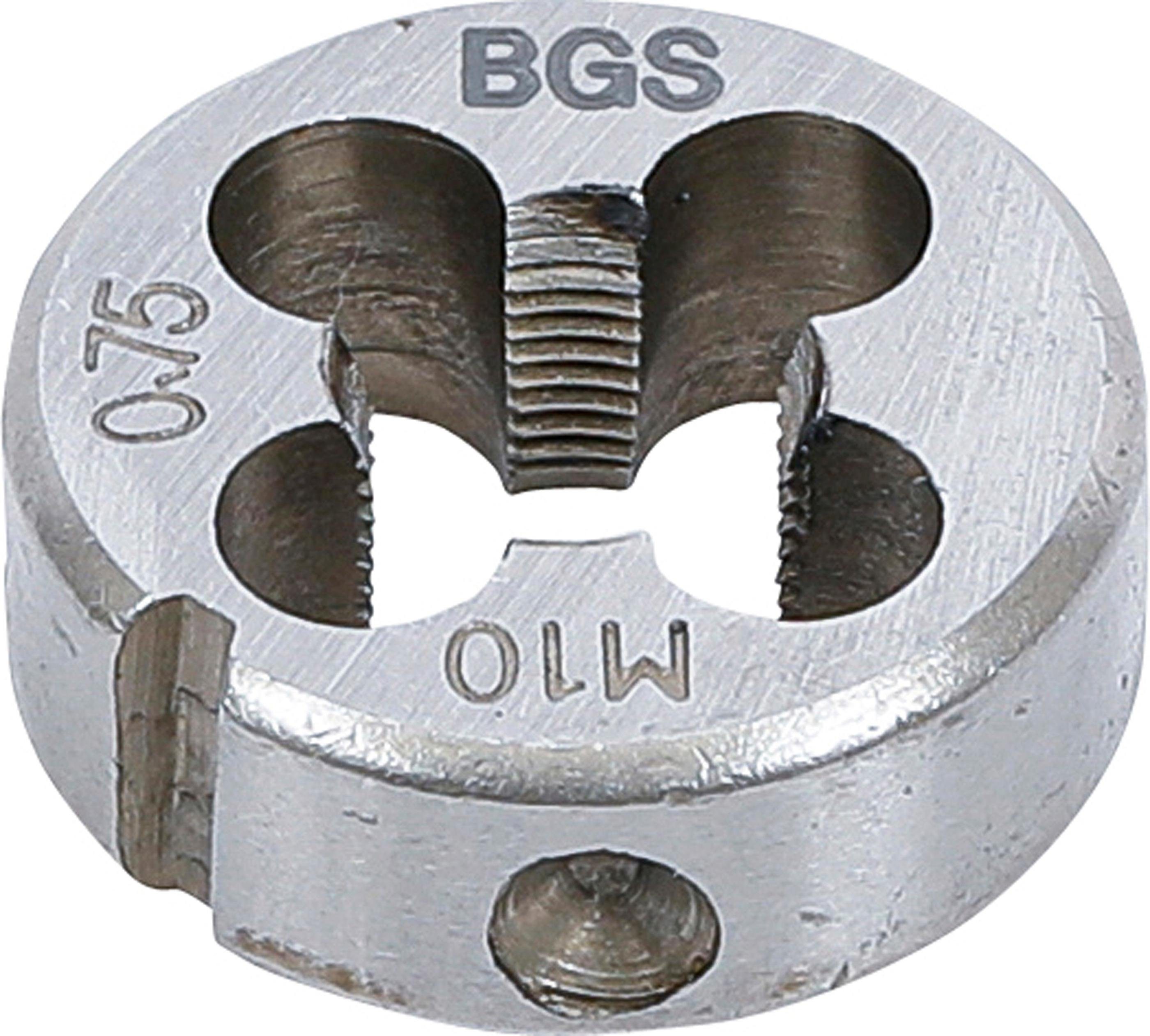 BGS technic Gewindeschneideisen Gewindeschneideisen, M10 x 0,75 x 25 mm