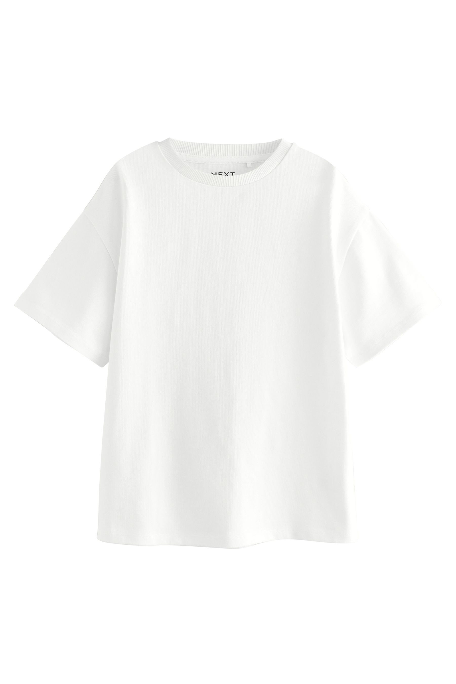 Next T-Shirt Oversized Fit T-Shirt aus 100 % schwerer Baumwolle (1-tlg)