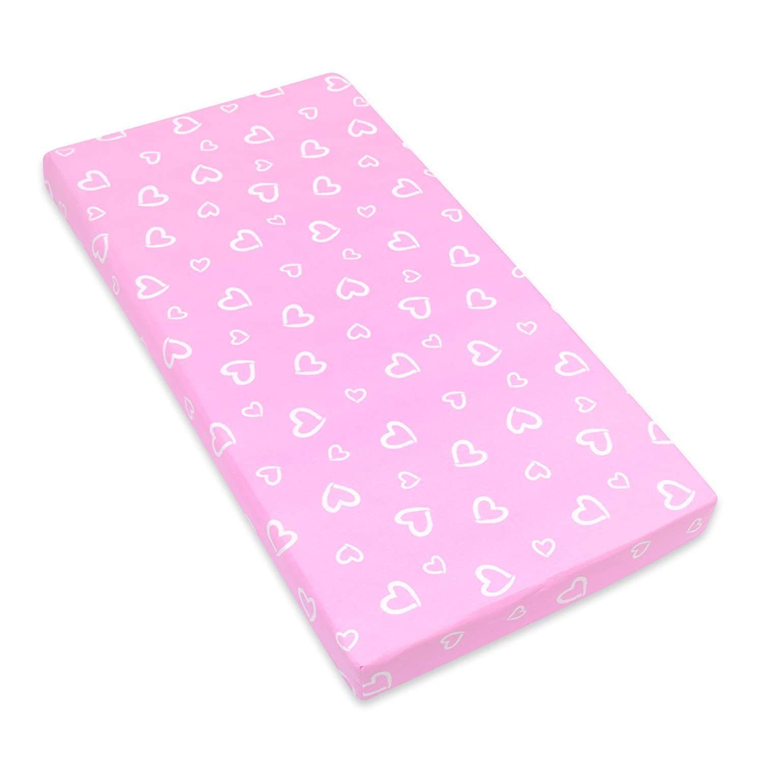Amilian Spannbettlaken Spannbetttuch für Babybett Kinderbett Baby 100% Baumwolle 120x60 cm, Gummizug: an den Ecken, in vielen Mustern erhältlich