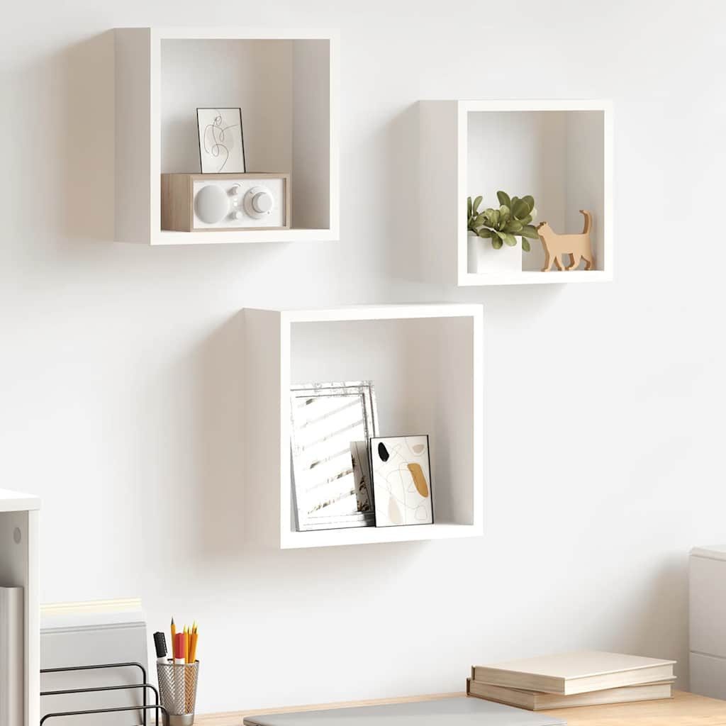 furnicato Regalwürfel 3er Set Würfelregale 30x10x30 cm in Weiß günstig online kaufen