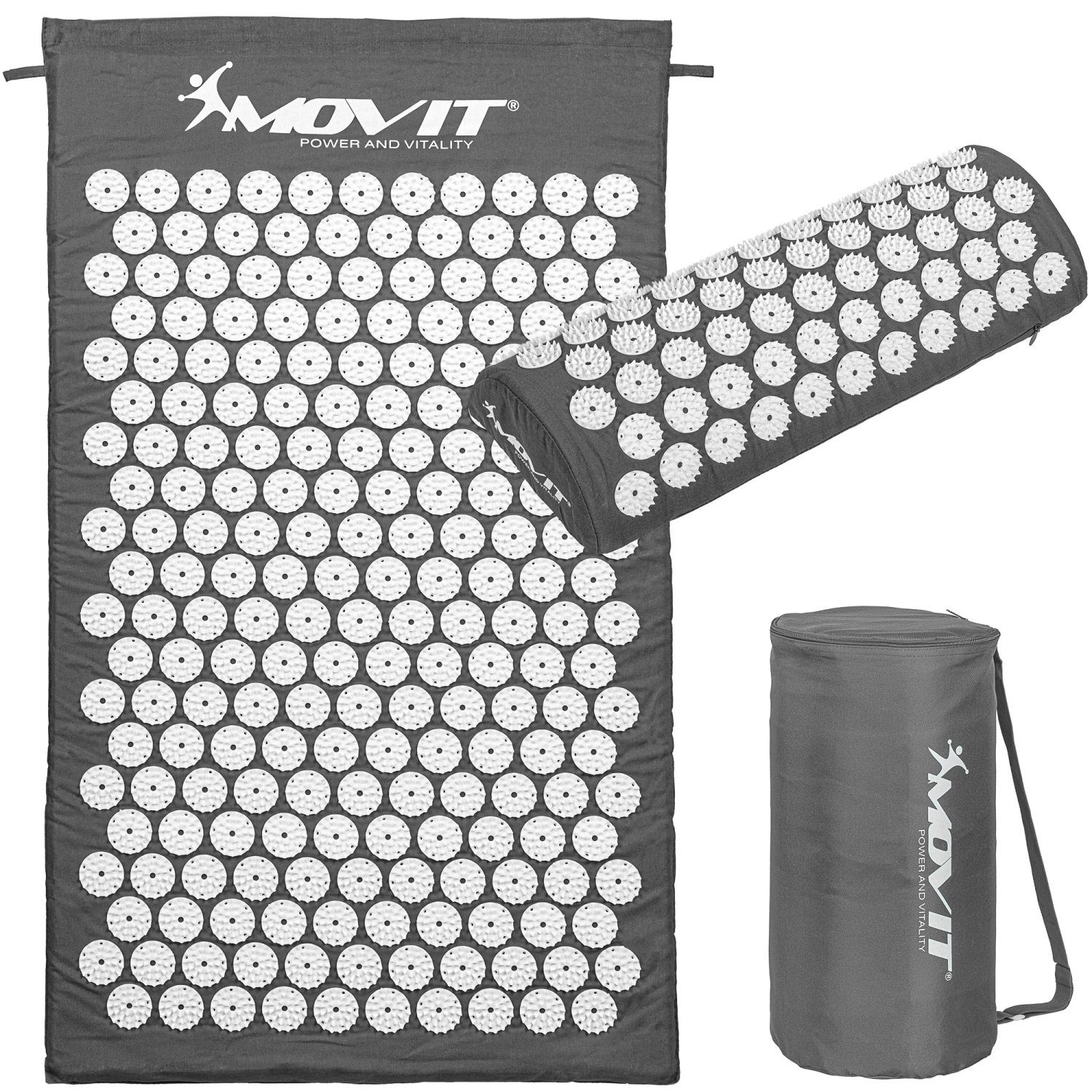 MOVIT Akupressurmatte Movit® Akupressur-Set Akupressurmatte inkl. Kissen (Set, 3 teiliges Set), 75 x 44 x 2,5cm oder 130 x 50 x 2,5cm, Bezug 100% Baumwolle, 10 Кольора(ів)