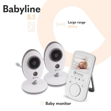 lionelo Video-Babyphone Babyline 5.1, 2 Kamera Temperatursensor 300m Garantie