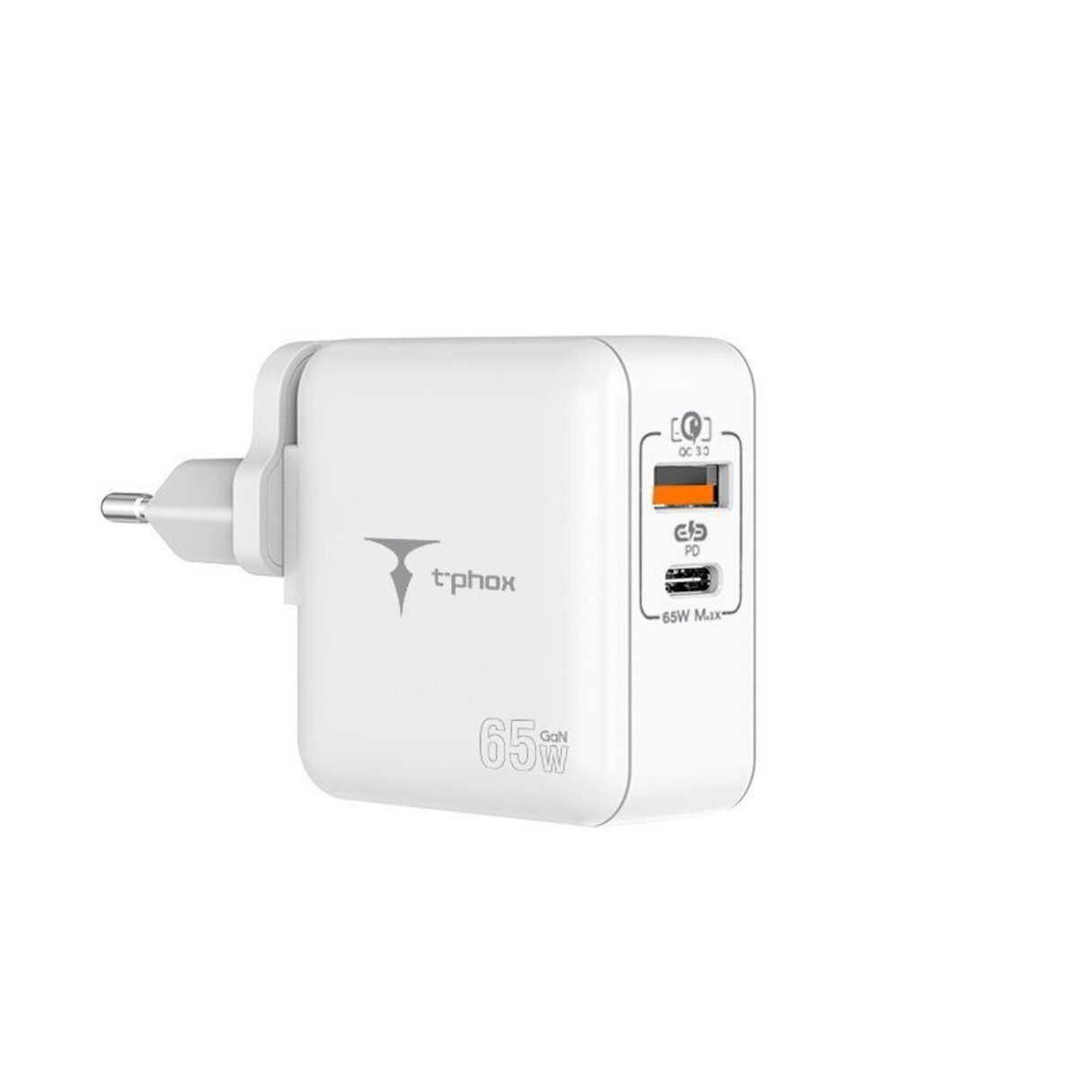 Wisam Wandladegerät T-Phox Mega T-PP09 GaN PD 65W USB/USB-C Weiß Smartphone-Ladegerät
