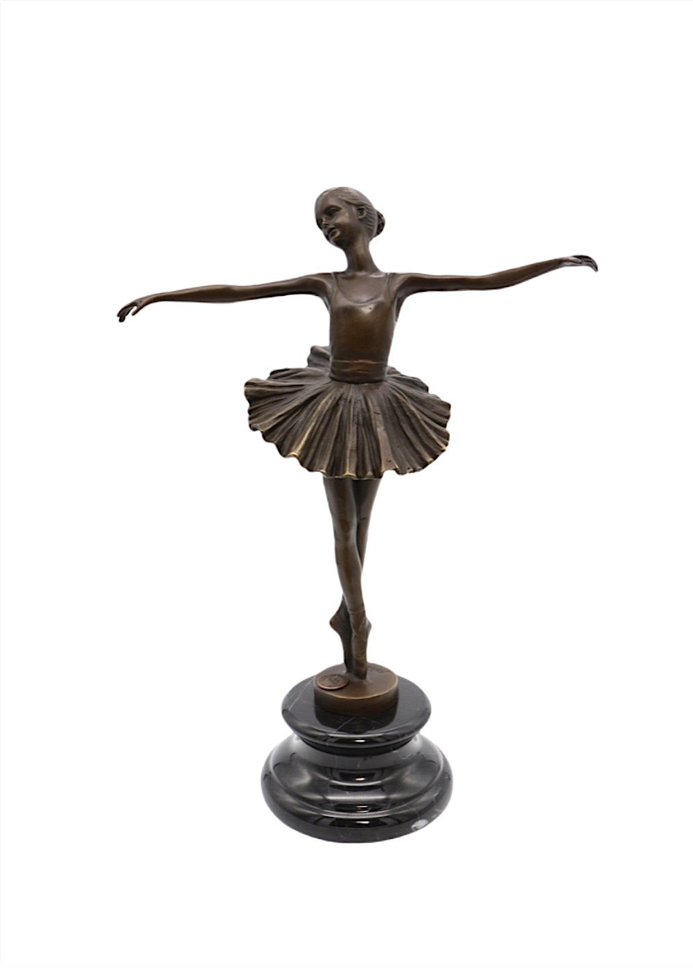 Dekoobjekt Bronzefigur Bronze Skulptur Ballettttänzerin Milo