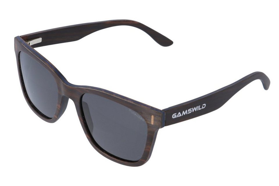 Gamswild Sonnenbrille WM0011 GAMSSTYLE Holzbrille Damen Herren Unisex,  polarisierte Gläser in braun, grau, blau & G15