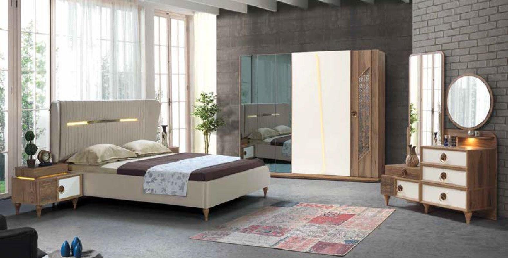 Italienische Nachttisch, Wohnzimmer Nachttische Möbel Betten Möbel Luxus Holz JVmoebel