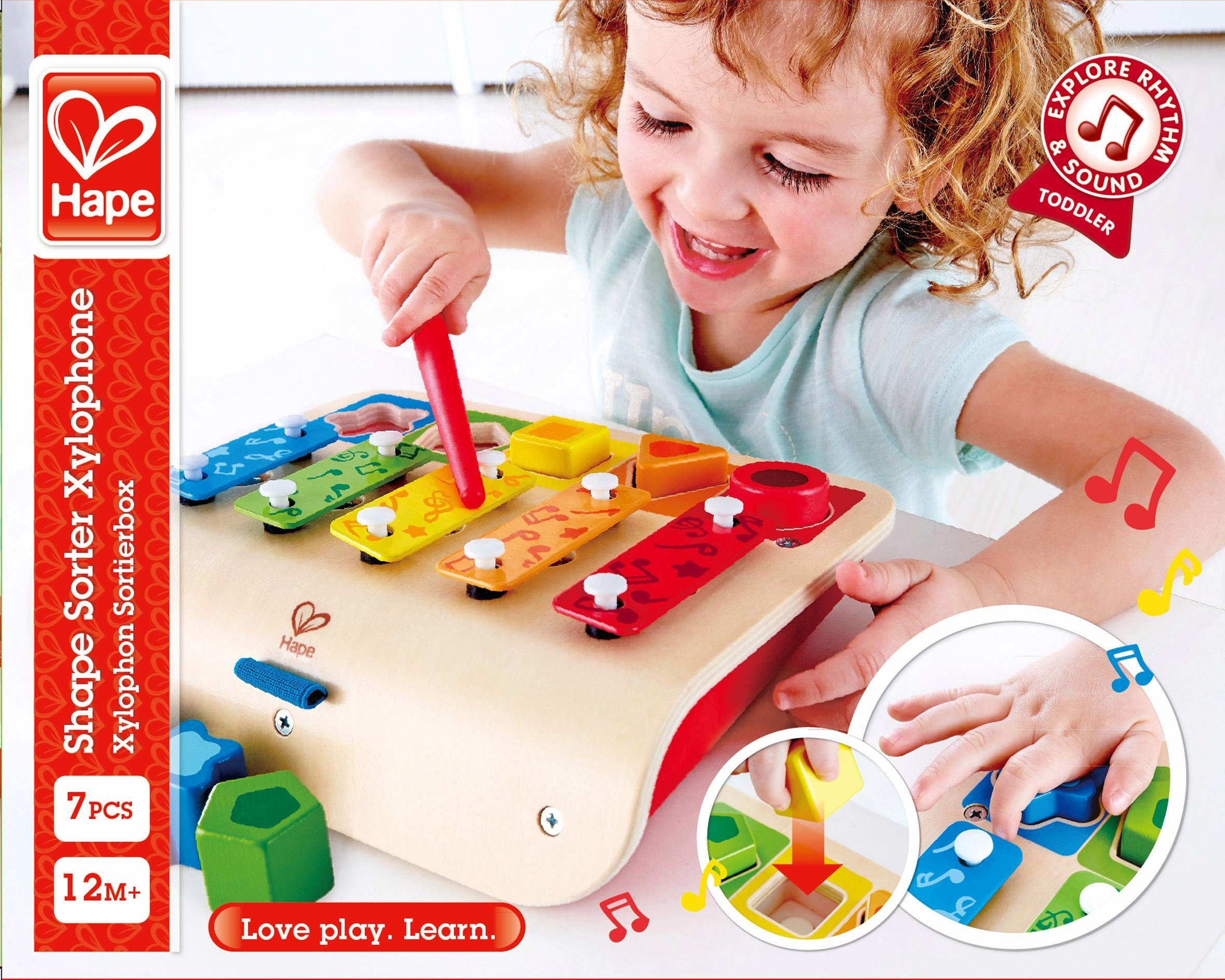 Hape Spielzeug-Musikinstrument Xylophon-Piano, inklusive Steckspiel günstig online kaufen