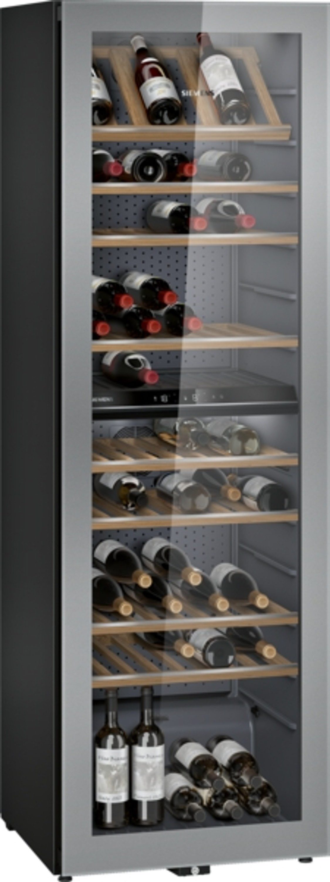 SIEMENS Weinkühlschrank KW36KATGA, für 199 Standardflaschen á 0,75l,mit Glastür