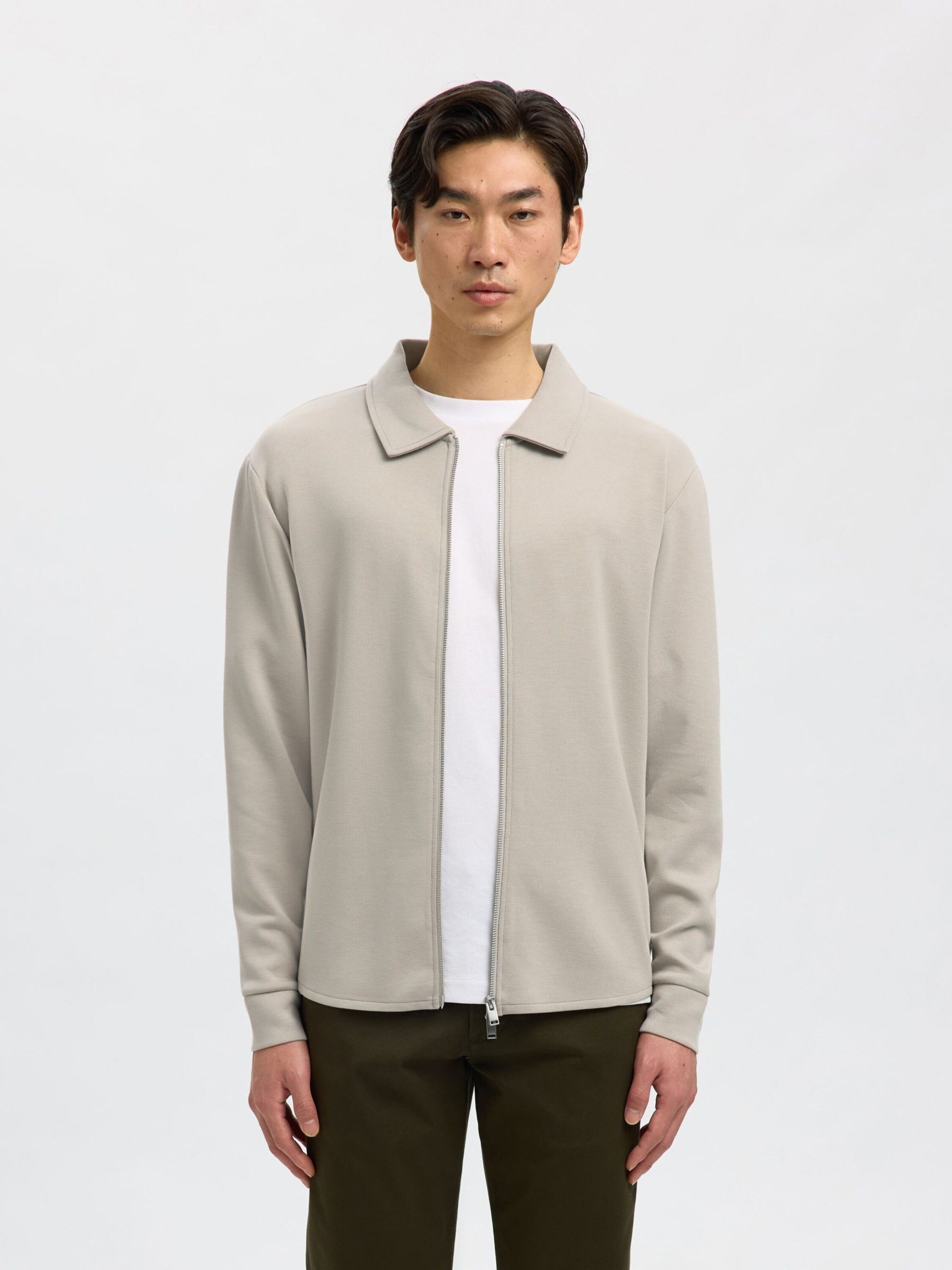 Selected Sweatjacke (1-tlg) Plain/ohne Details