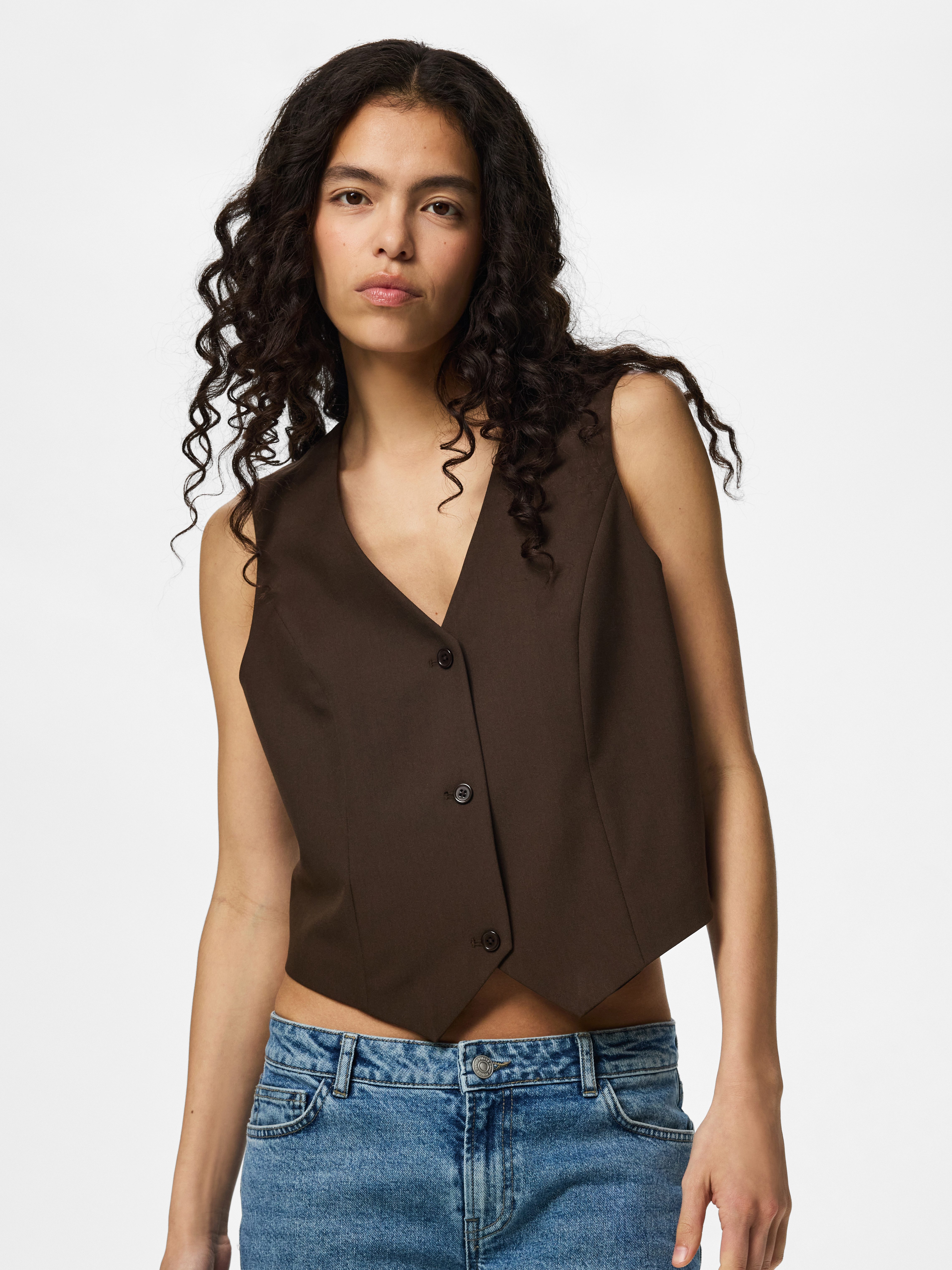 pieces Anzugweste PCBOSELLA VEST NOOS BC Materialmix