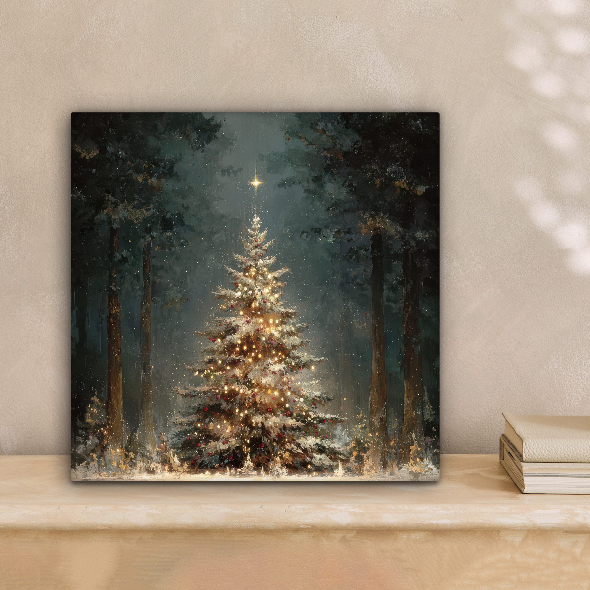 OneMillionCanvasses® Leinwandbild Weihnachtsbaum - Wald - günstig online kaufen