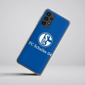 DeinDesign Handyhülle FC Schalke 04 Blau, Samsung Galaxy A13 4G Silikon Hülle Bumper Case Handy Schutzhülle