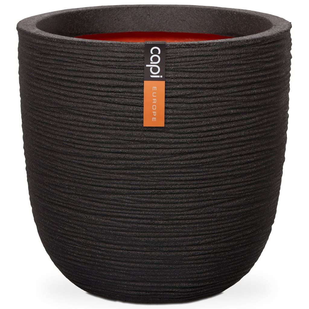 Blumentopf Blumentopf Nature Rib Rund 43x41 cm Schwarz KBLR933