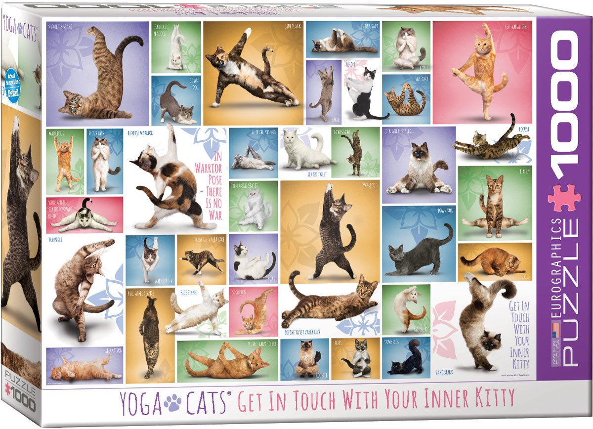 Puzzle 1000 Teile Puzzle - Puzzle - Yoga Katzen, Puzzleteile