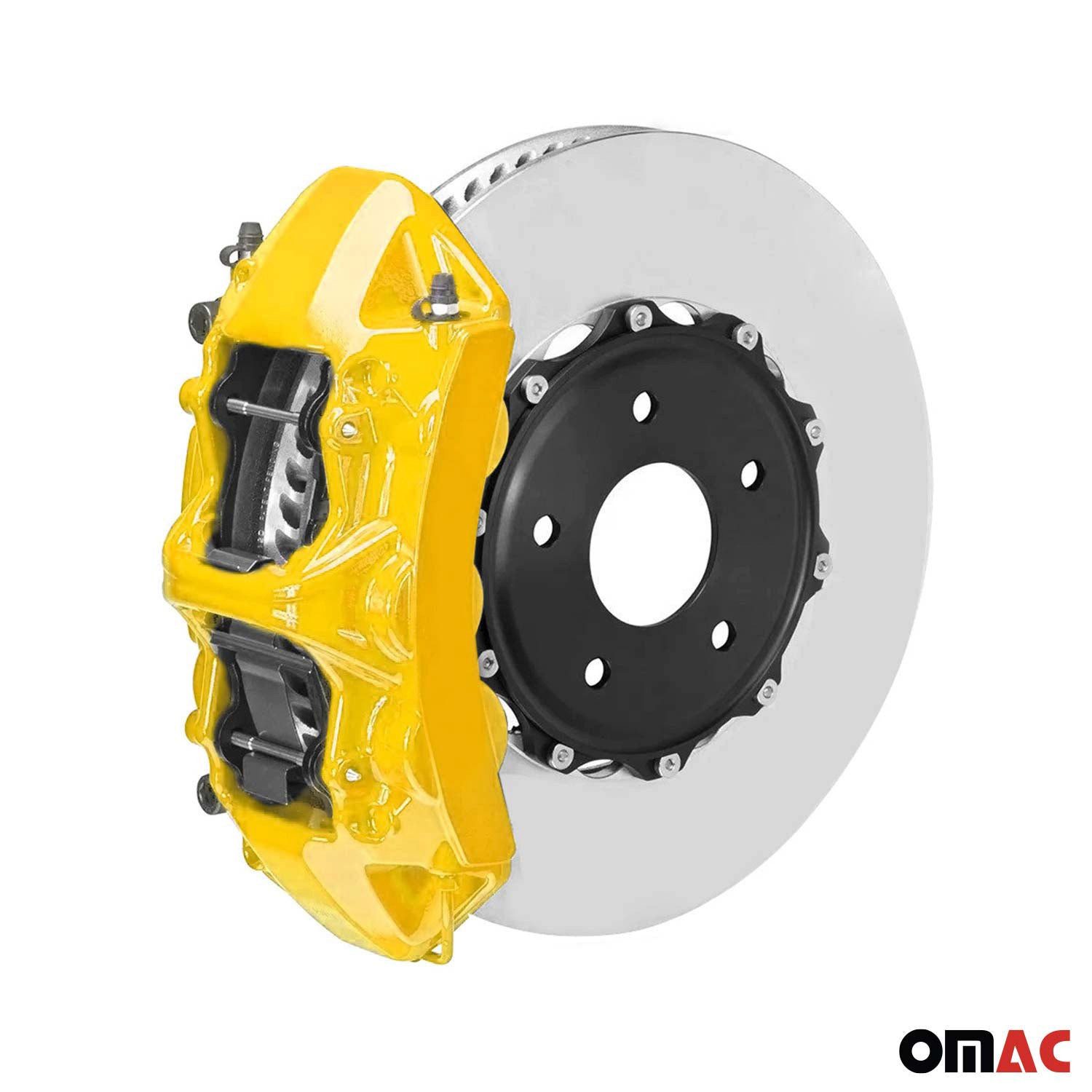 OMAC Sprühfarbe OMAC Bremssattellack California Gelb Auto Lack Set Tuning, Hitzbeständig, Starke Haftung, Einfache DIY-Anwendung