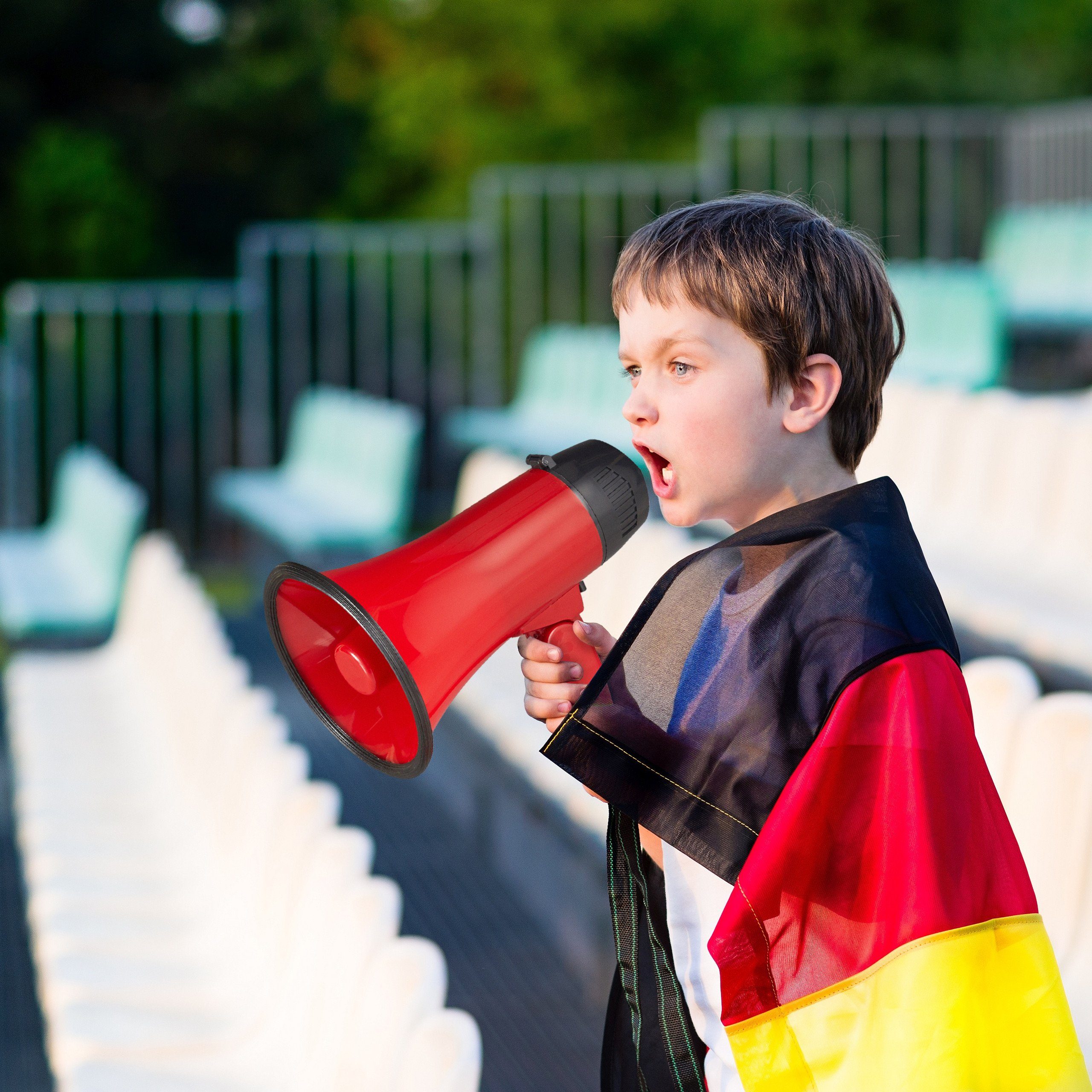 relaxdays 10 x Megafon Stadion rot Party-Lautsprecher