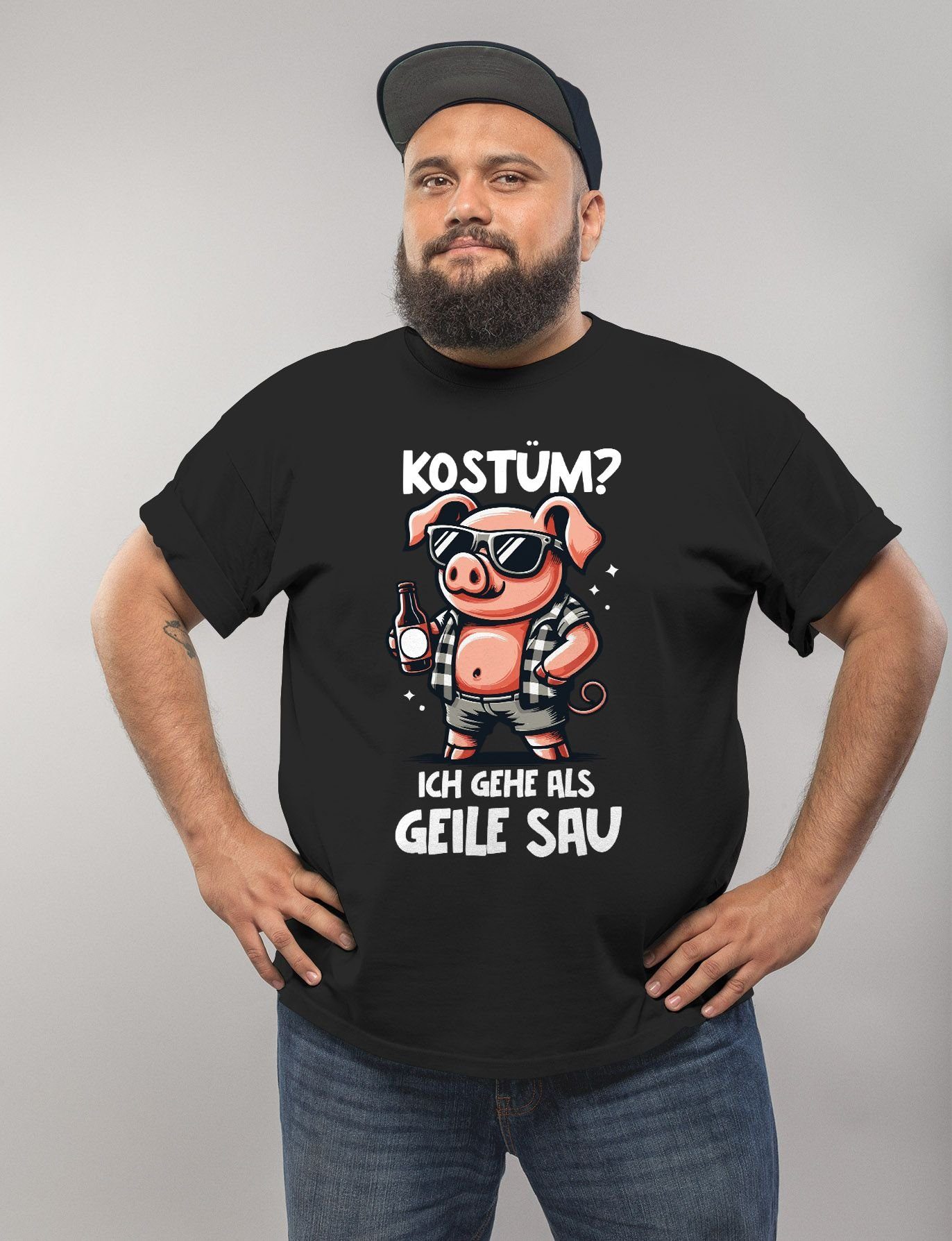 MoonWorks Print-Shirt Herren T-Shirt Fasching Karneval günstig online kaufen