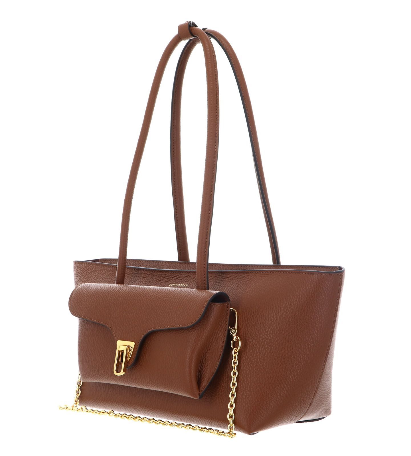 COCCINELLE Shopper Grained Leather Handbag (Set, 2-tlg), aus echtem Rindsleder