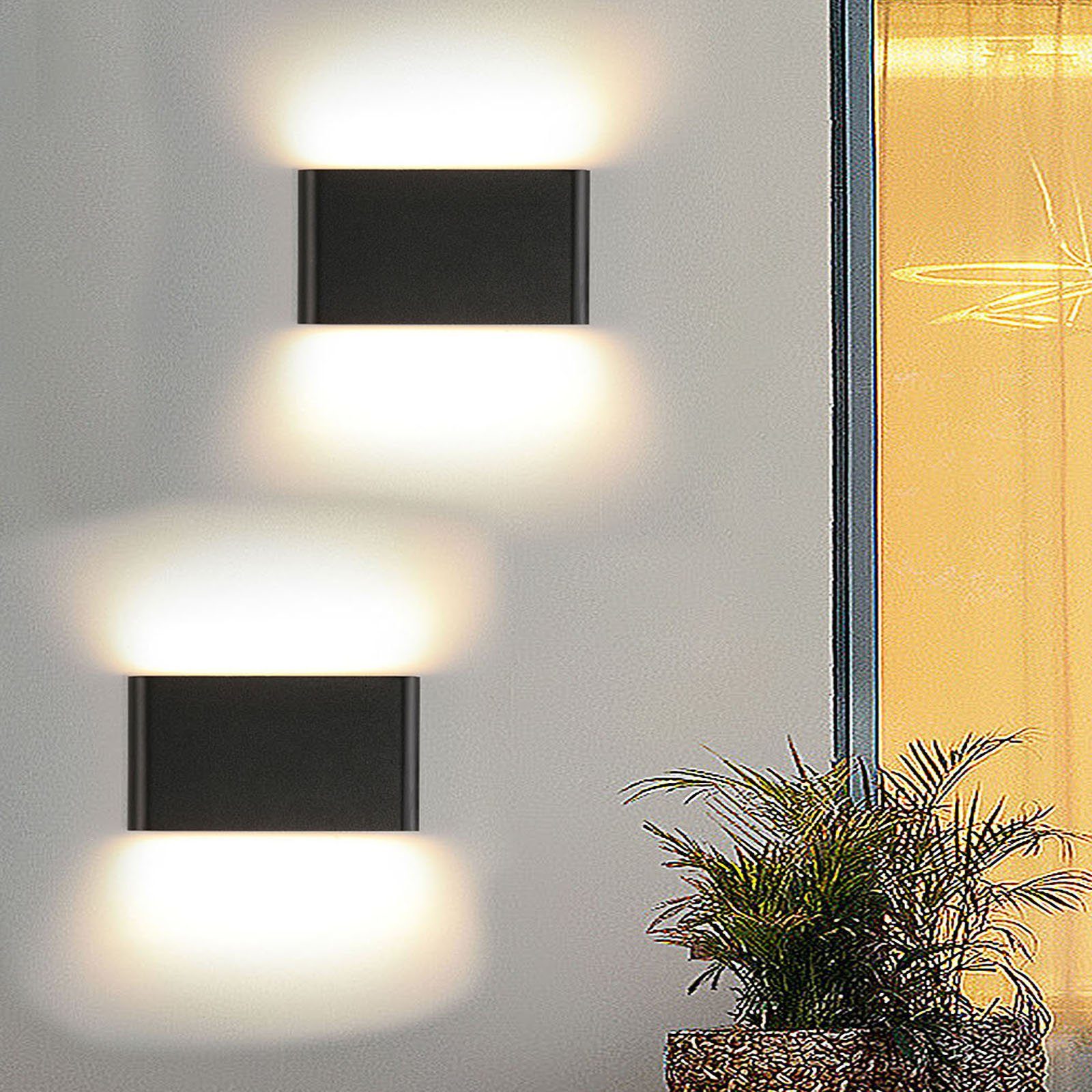 oyajia Wandleuchte 2 Stück LED Wandlampe, günstig online kaufen