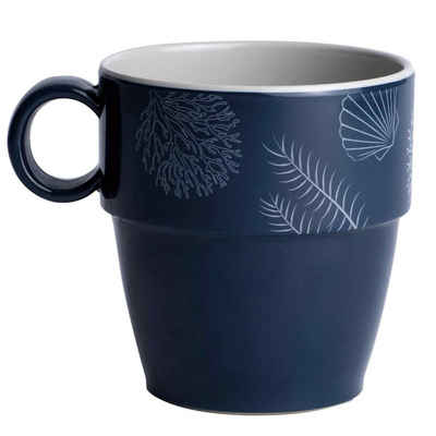 Marine Business Tasse Kaffee Pot Mug, Melamin, navy weiss - Serie Living einzeln, Melamin
