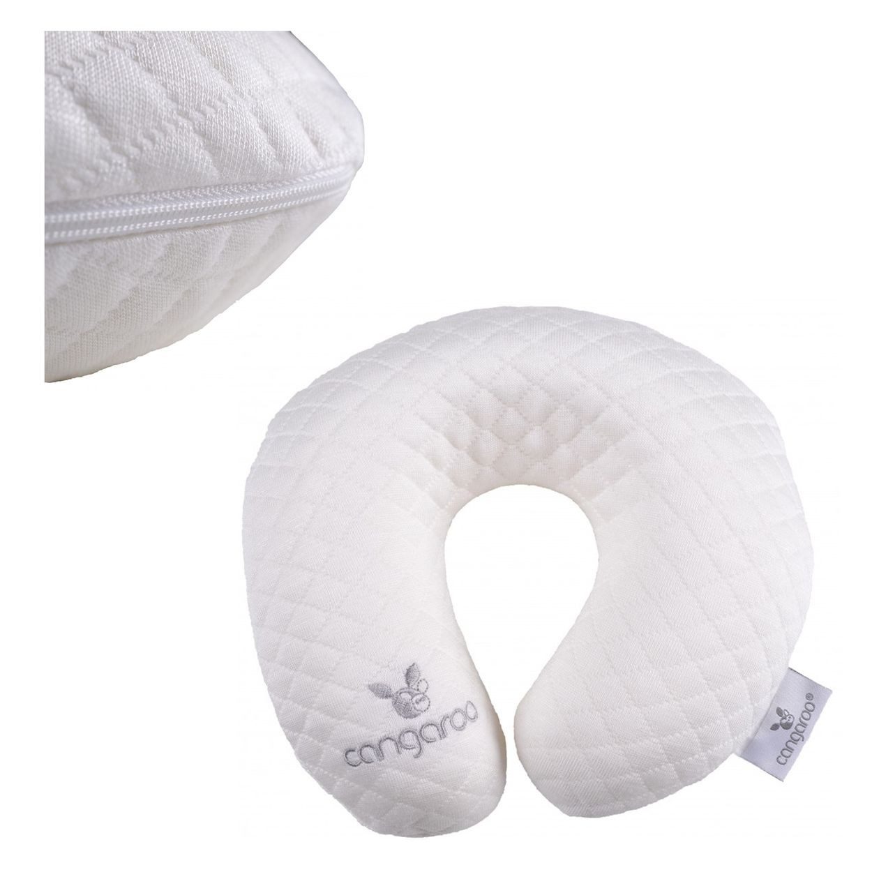 Cangaroo Babykissen Moon 23,5 x 20 cm, Memory Foam, Nackenkissen, abnehmbarer Bezug, Reißverschluss