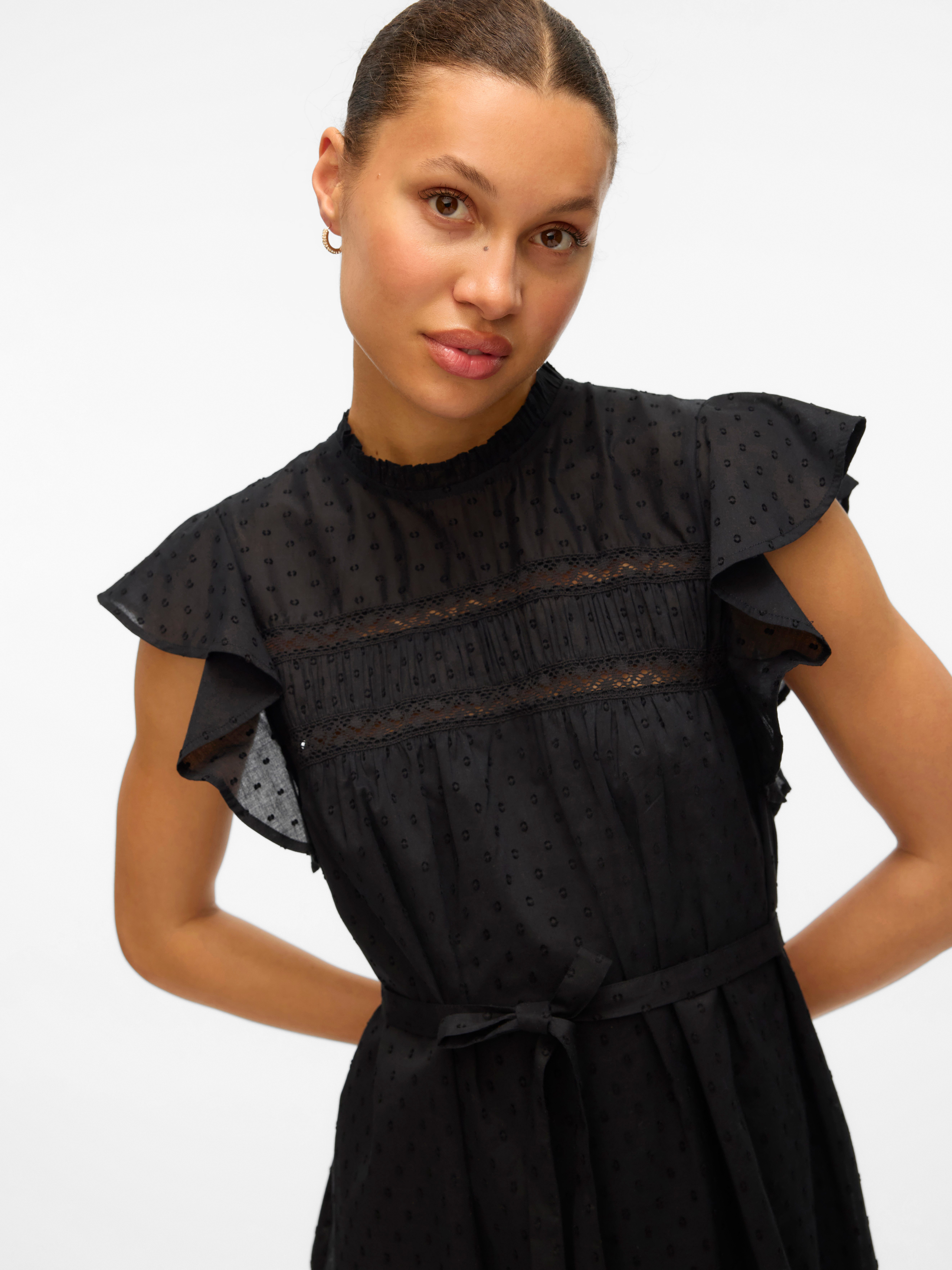 Vero Moda Minikleid VMTRINE SL SHORT LACE DRESS WVN GA NOOS Sommerkleid