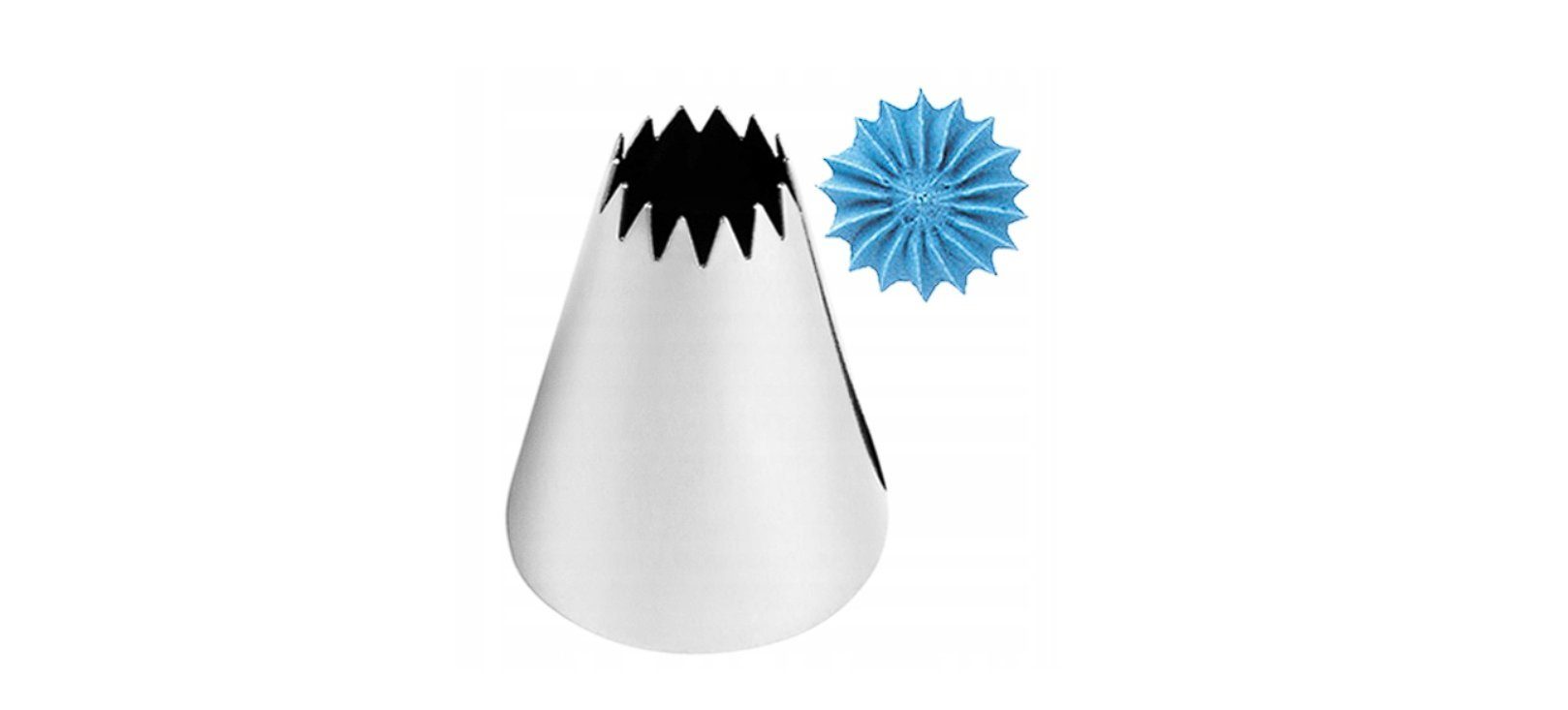 Festivalartikel Spritzbeutel Tülle Wilton Stern #8B - Neu, Edelstahl, Perfekt für Torten, (1-tlg)