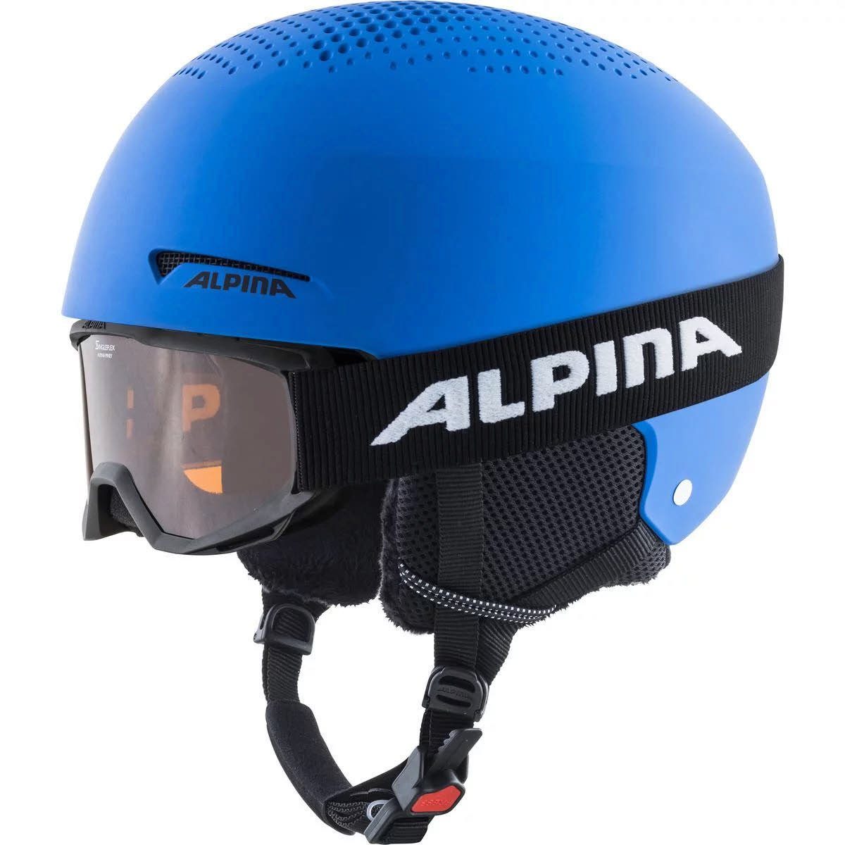(296) blau Skihelm Alpina