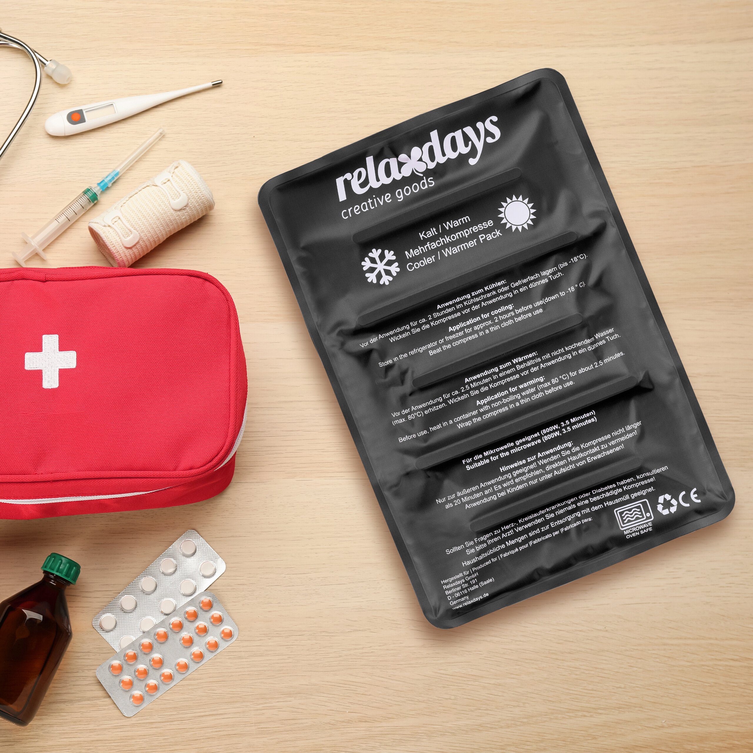 relaxdays Kühlpad Großes Kühlpad in Schwarz