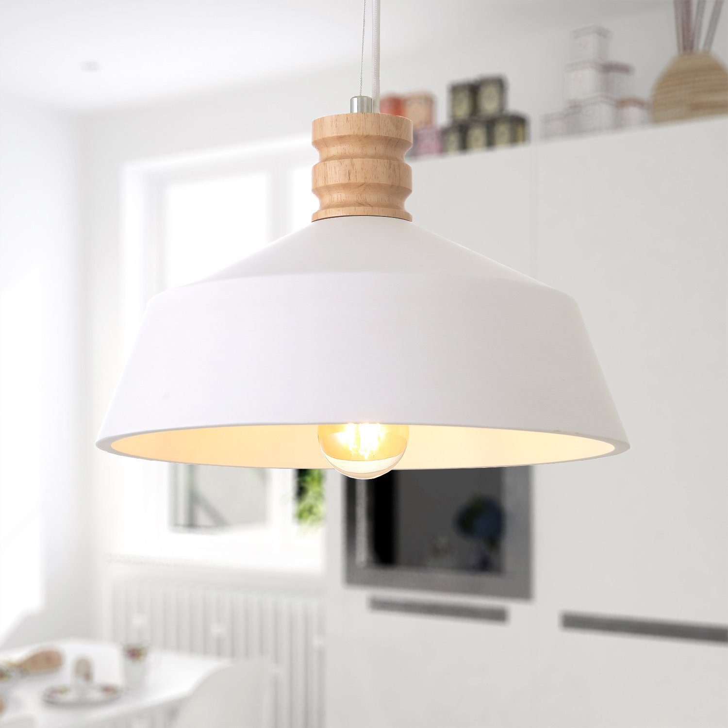 Paco Home Pendelleuchte KUTTER, Für Leuchtmittel, Küche, Lampe E27, Wohnzimmer Höhenverstellbar ohne Esszimmer LED