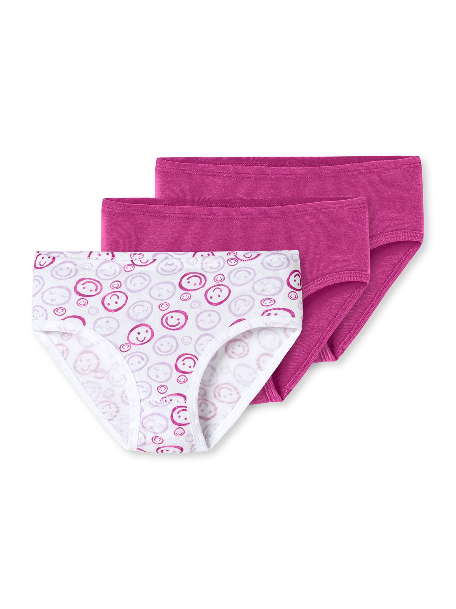 Schiesser Slip Fine Rib Multi (3-St) Hüft‑Slip, Low Rise Slip, Low Waist Slip