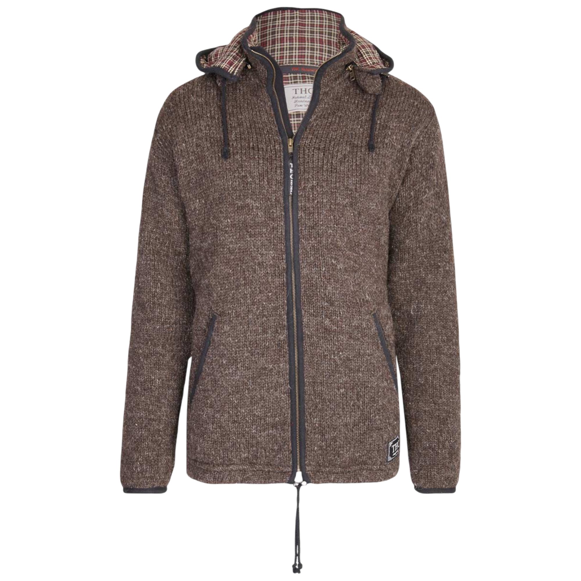 THC Natural Line Strickjacke THC Strickjacke 836 Baumwollfutter (1 Stück, 1-tlg., 1 Stück) 100% Schurwolle