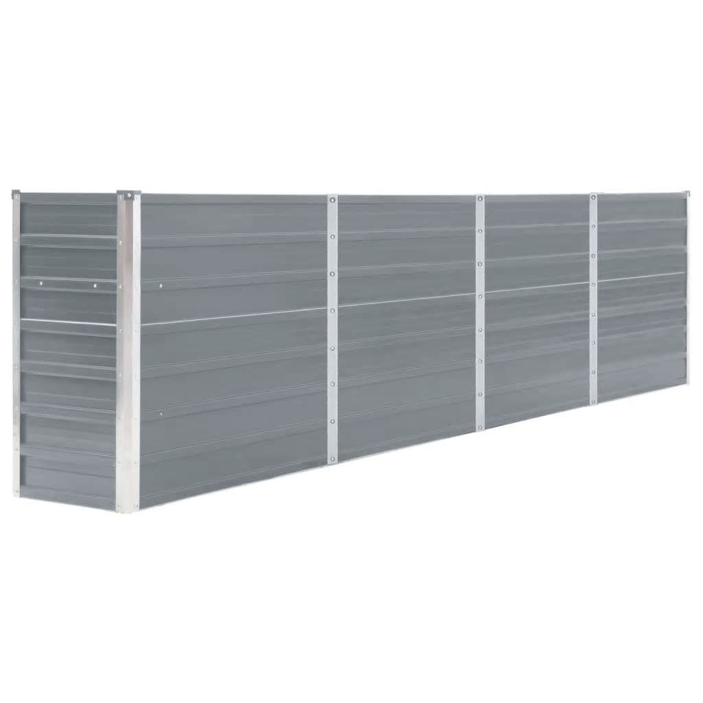 furnicato Hochbeet 320 x 40 x 77 cm Verzinkter Stahl Grau