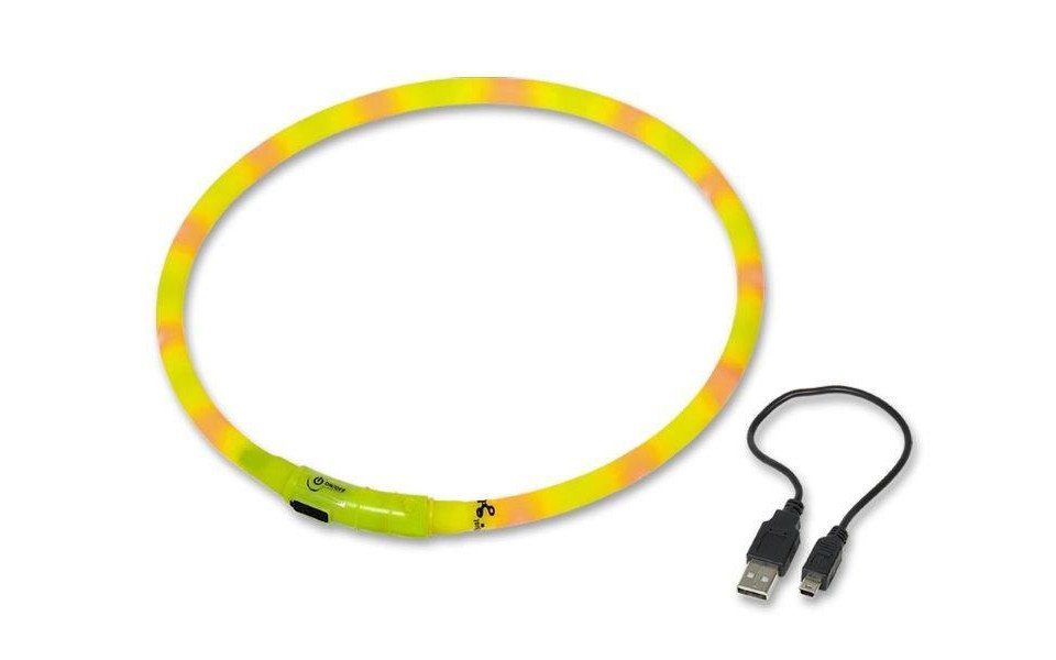 Hundehalsbandleuchte Nobby LED Leuchthalsband Visible gelb für Hunde